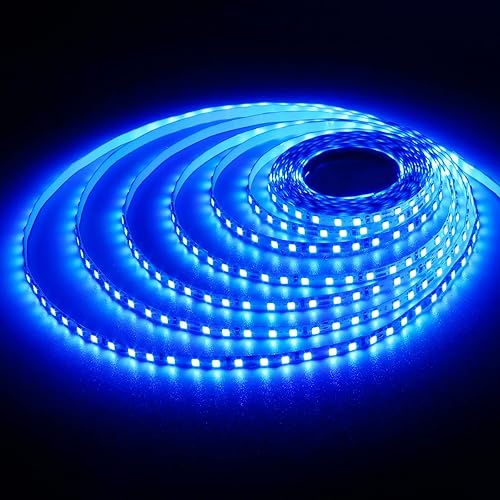 YUNBO Tira de luz LED azul de 24 V de 0197in de ancho estrecho 164 pies164ft 600 LED SMD 2835 cortable no impermeable cinta de luz LED para