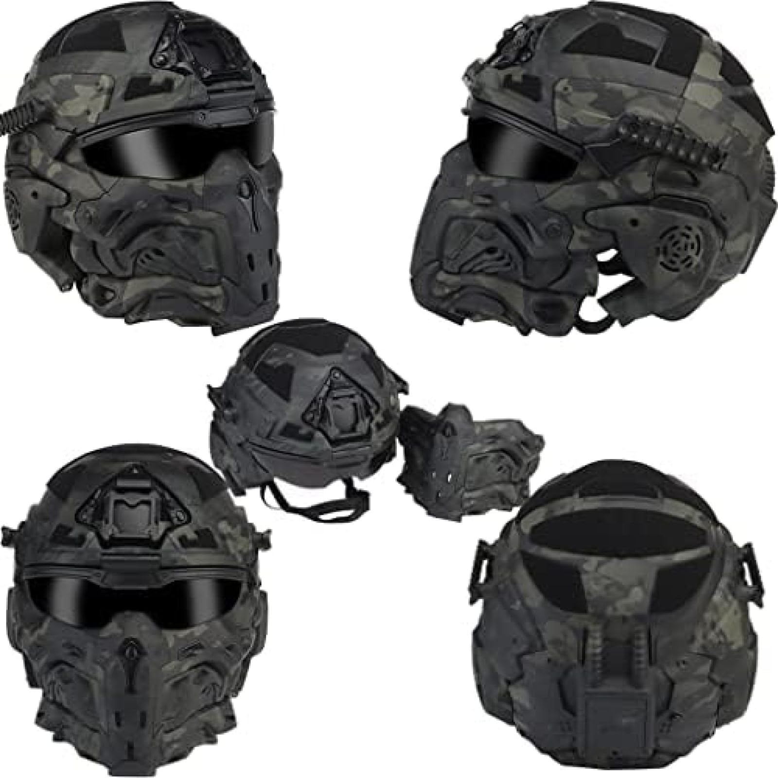 Casque Tactique Airsoft 2-en-1 Style CP - ABS Haute Qualité - Taille Unique Ventilé