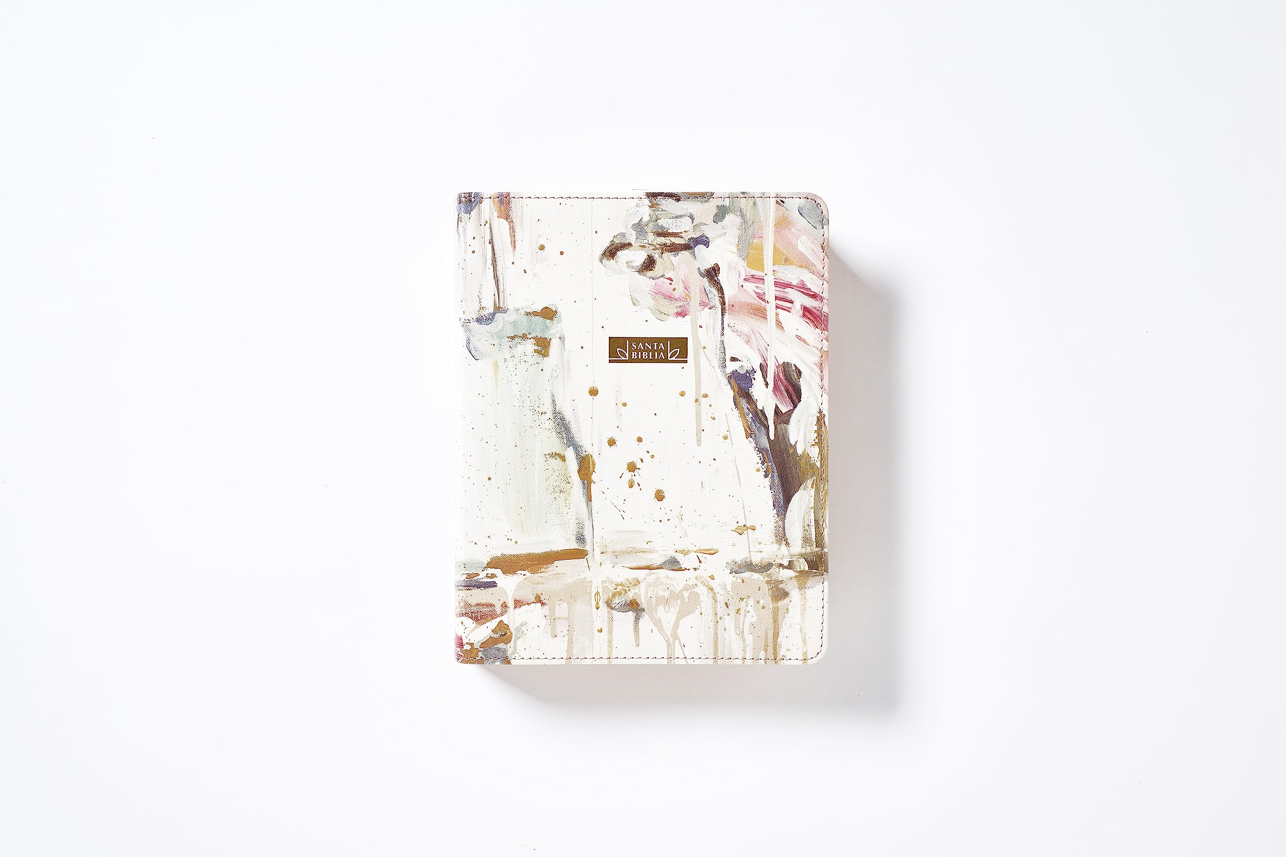 Santa Biblia Edicion Artistica Ilustrada: Nueva Biblia de Las Americas, Biblia Edición Artística, Crema Multicolor, Leathersoft, Canto con diseño, ... diseño, palabras de Jesús en rojo