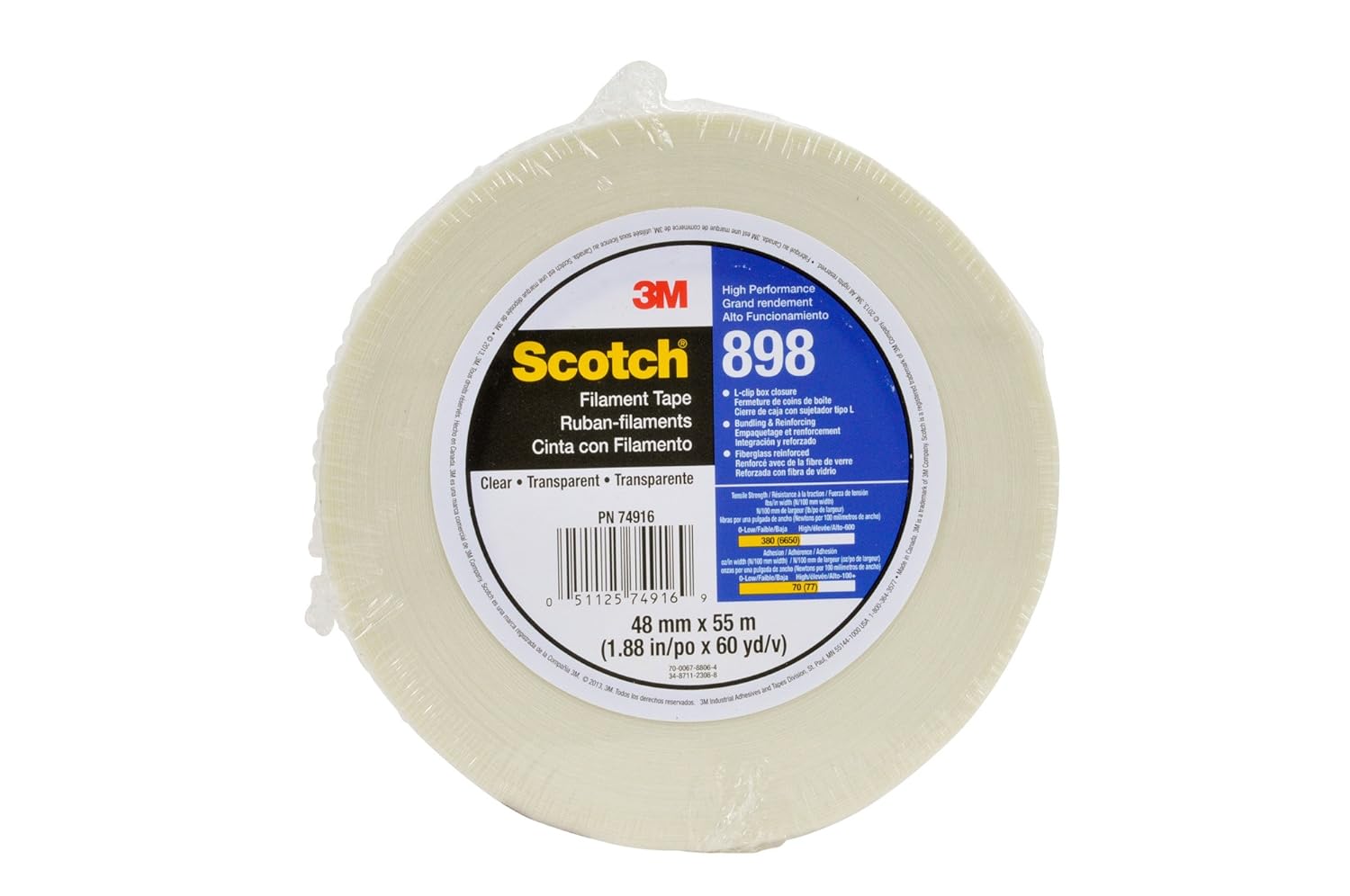 Bіg Sаlе Scotch Filament Tape 898, Clear, 48 mm x 55 m, 6.6 mil