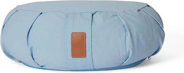 Zafu Crescent Cushion 'Ganesh' - Yoga Pillow for Meditation & Yin Yoga | 45x30x14cm