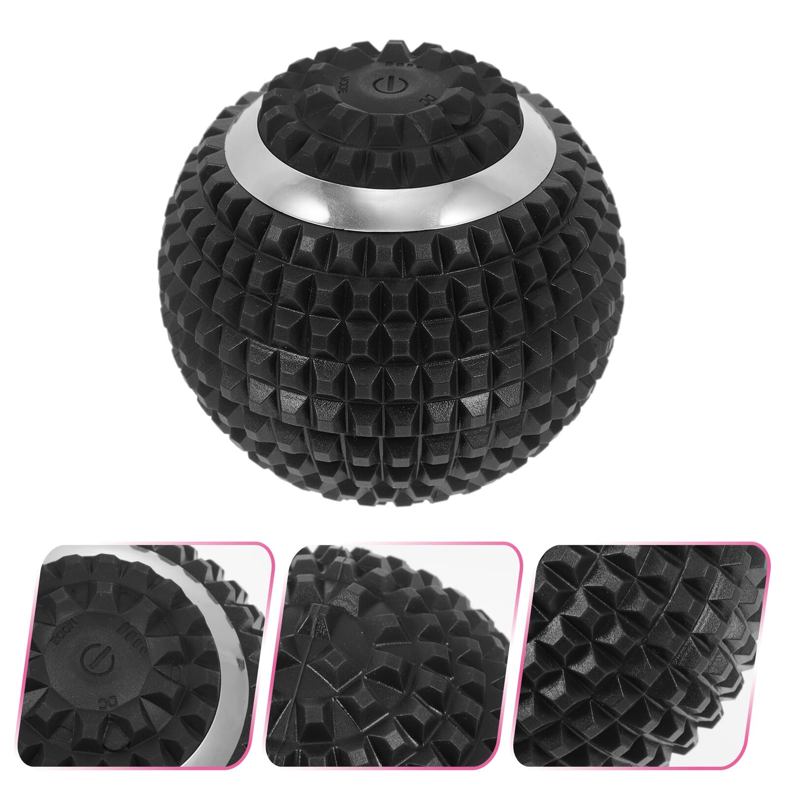 Bolas de Masaje para Pies y Manos Abs Negro Superficie Texturizada | Relaja Fascia y Planta del Pie, Uso en Viaje y Camping, Ayuda Músculos Tensos