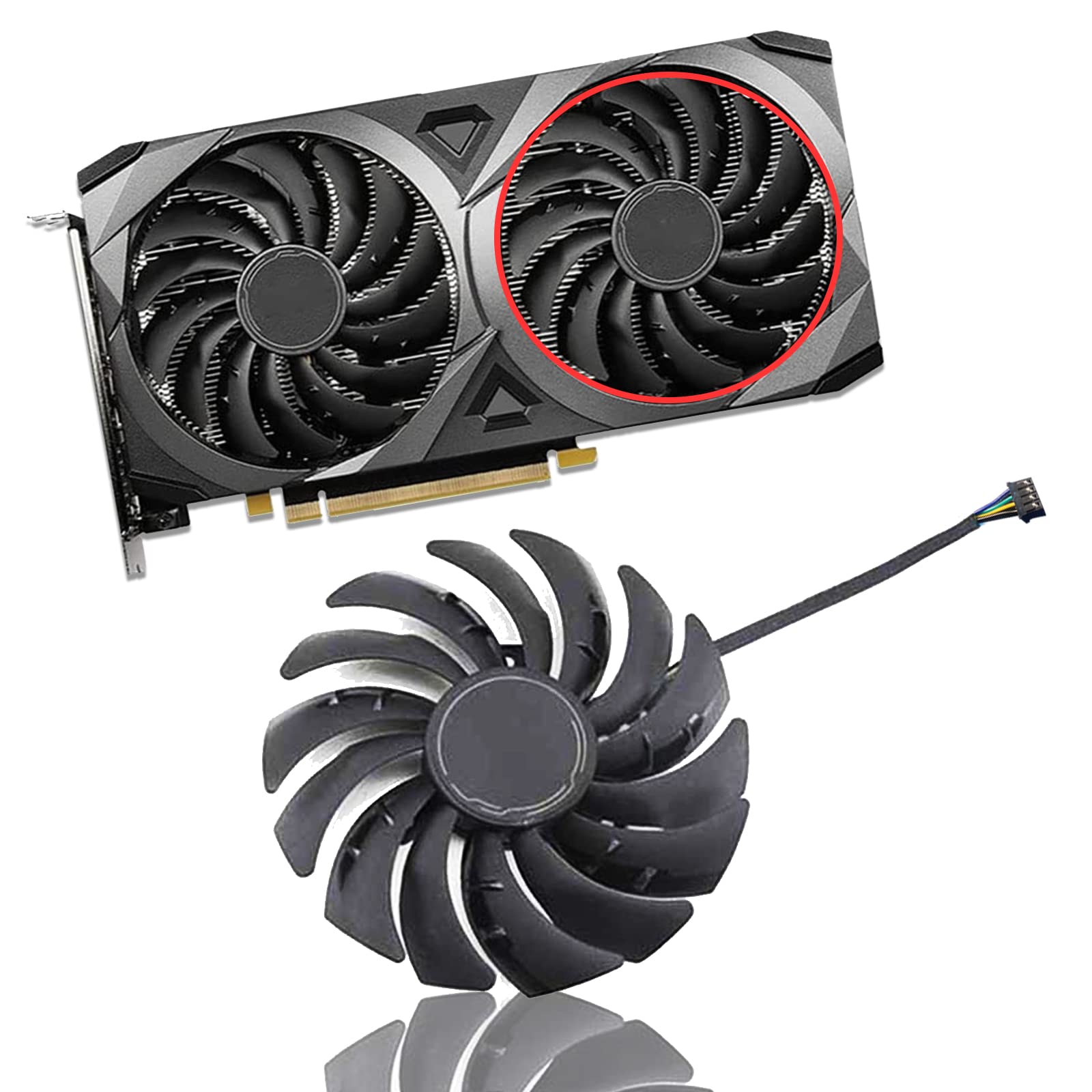 Ventilateur de refroidissement pour carte graphique PLD10010S12HH 95 mm DC12 V 0,40 A RTX3060 RTX3070 VGA pour MSI RTX 3070 3060 3060Ti VENTUS 2X OC