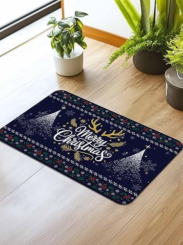 Miniatura 2 de Tapete de baño de Navidad para bañera, antideslizante, de secado rápido y absorbente, tierra de diatomeas, fregadero de cocina, ducha, tapete