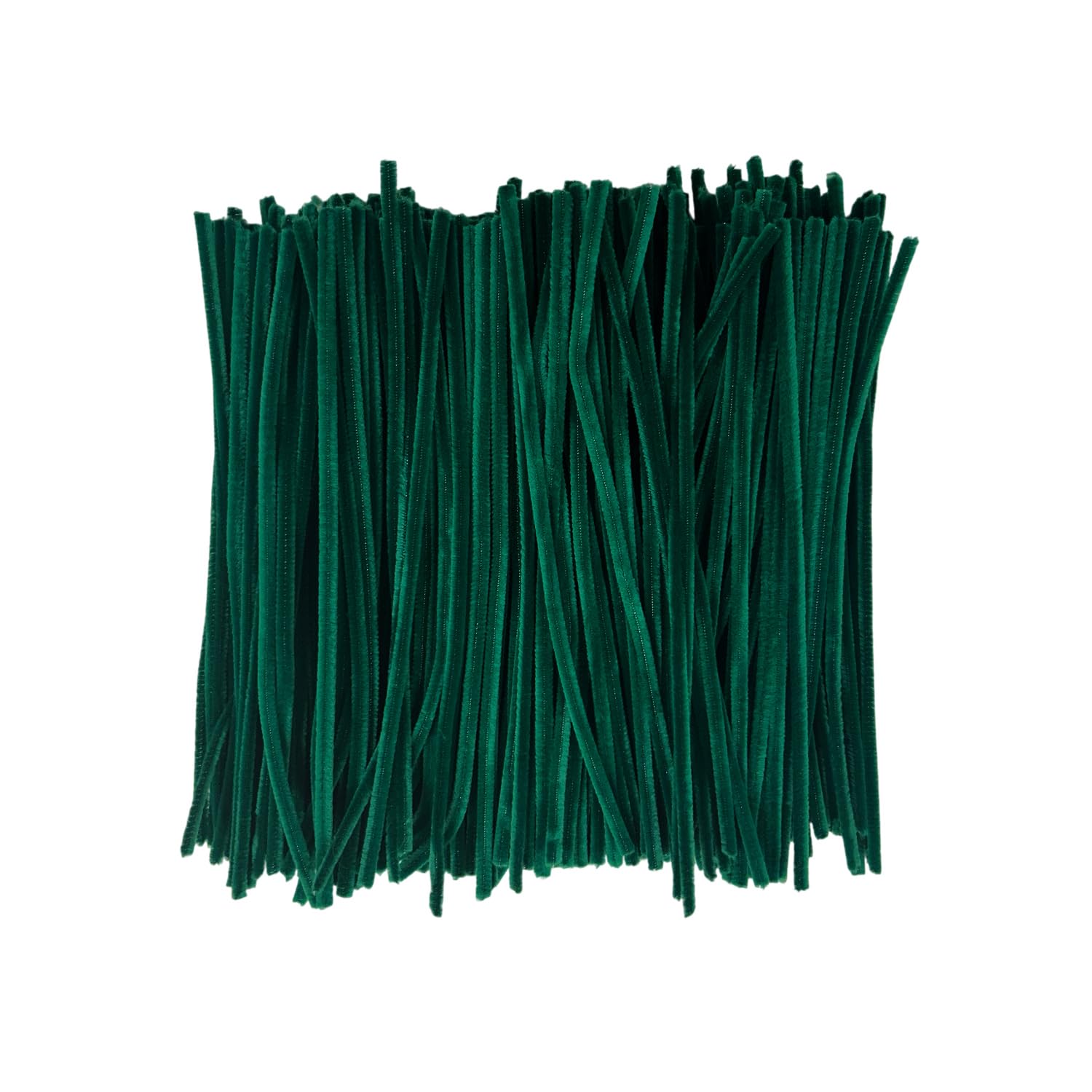 Pack of 250 Dark Green Coloured Pipe Cleaners 30cm x 6mm Craft Chenille Stems
