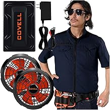 [2025 Strongest Blast, 32 V, Ultra High Output, Feeling-15°C] Air Conditioned Cooling Clothing, Strongest Short Sleeve Cold Air Clothes, Work Clothes with Fan, Fan Battery Set, 2.8H Rapid Charging, 26