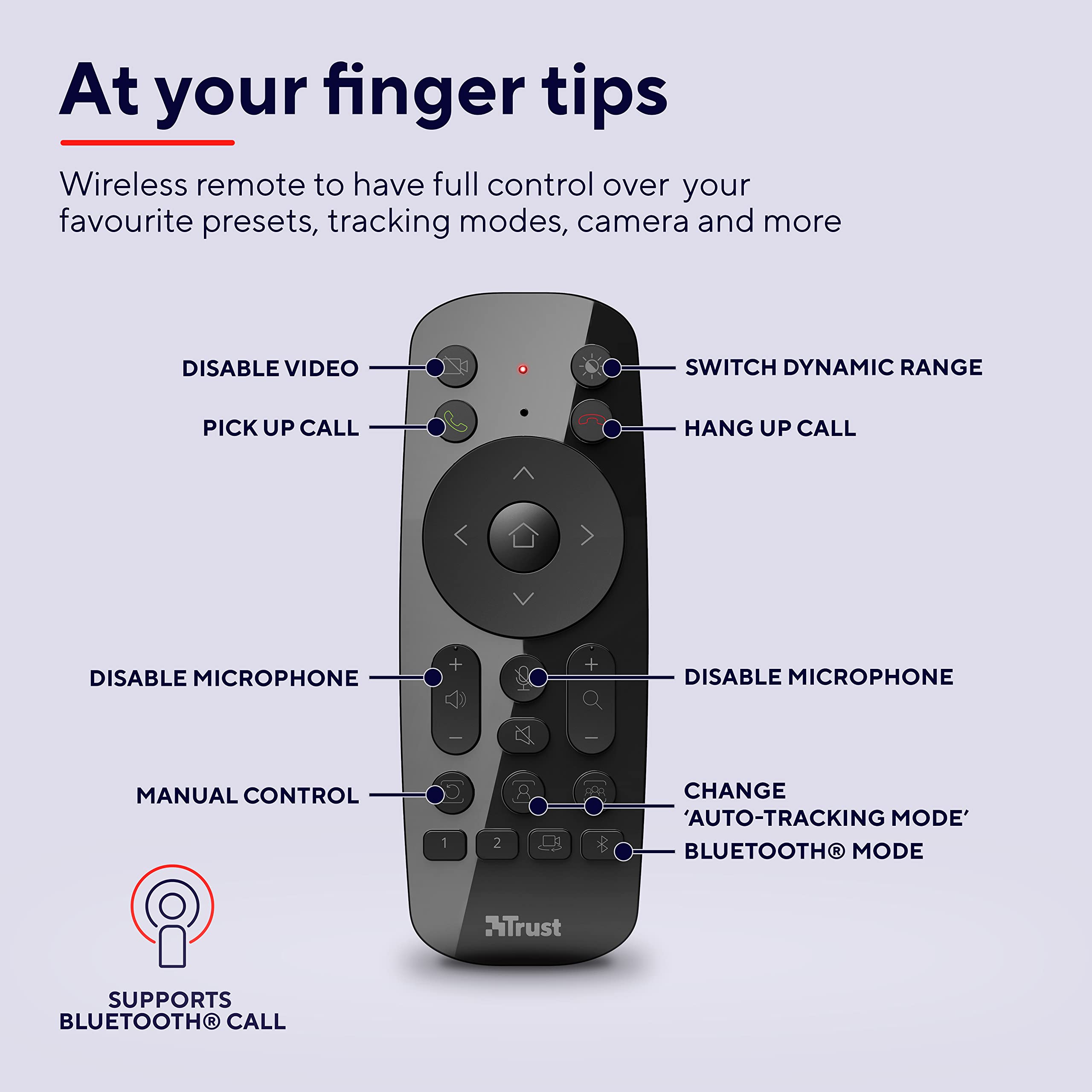 Trust 24073 IRIS 4K Ultra High Definition Conference Camera Plug and