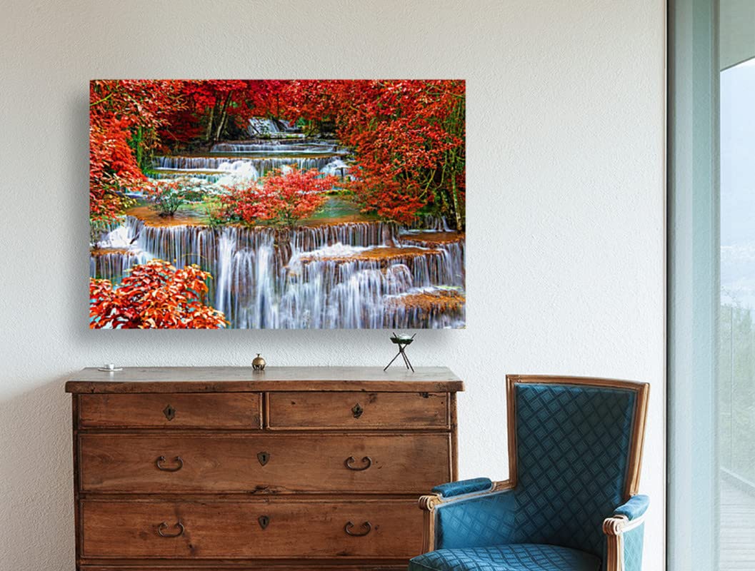 Tushaco Handicrafts Waterfall Painting (Design 8) Stretched Canvas Wrapped Wall Painting, Home D�cor, Canvas Painting-19Inches X 12Inches (B0CKXHD86Z) Amazon Price History, Amazon Price Tracker