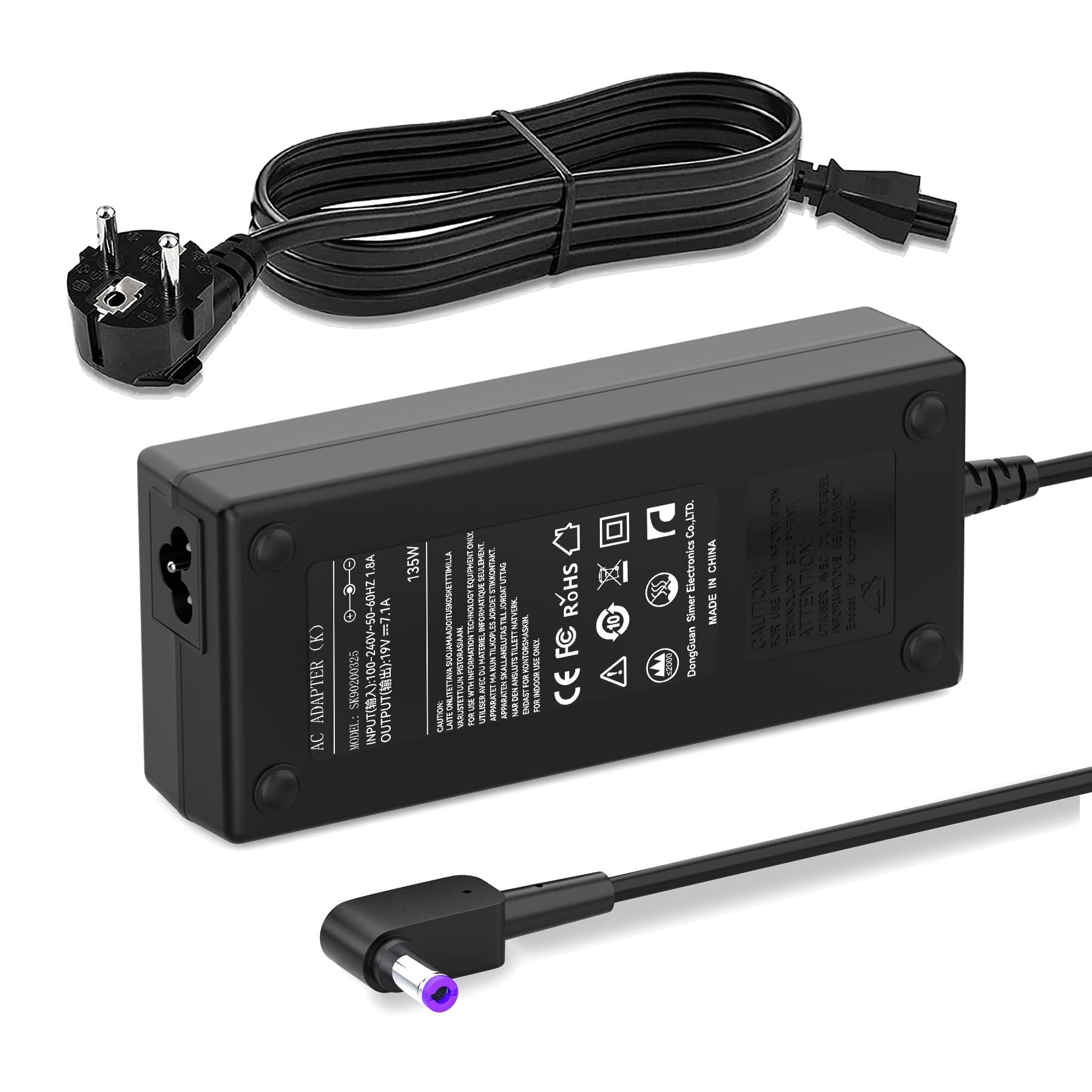 Chargeur 135W Acer Nitro 5 AN515-51 AN515-41 AN515-53 AN515-52 AN515-54 AN515-55 AN517-51 N18C3 N18C4 ADP-135KB PA-1131-05 Aspire 7 A715-71G A715-72G Alimentation 19V 7,1A