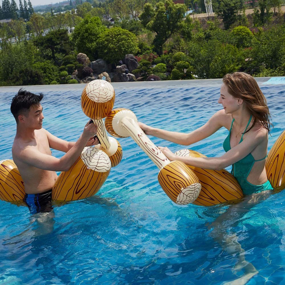 SED Flotteur Gonflable de la Piscine avec Pagaies, Flotteur Canoë sur