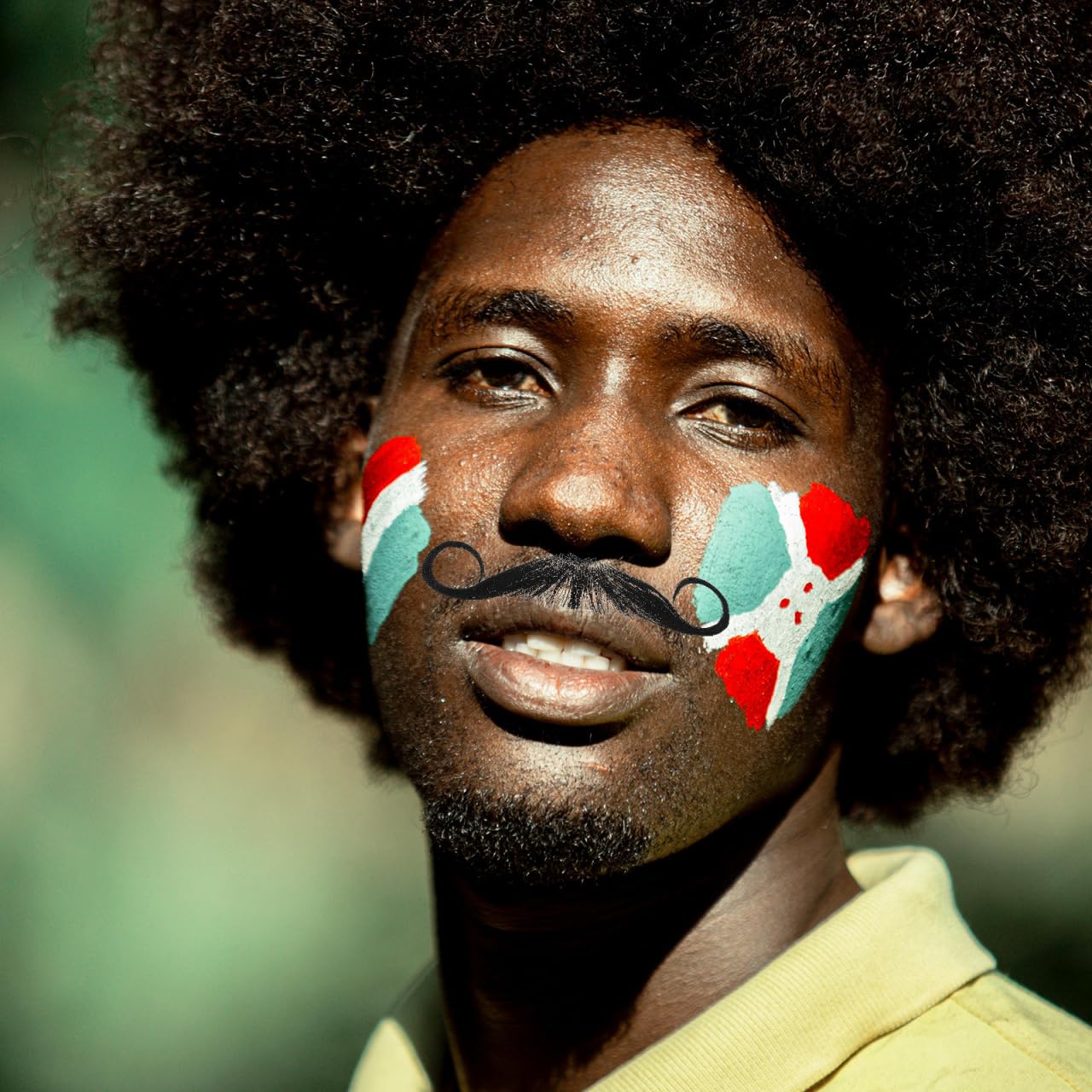 Fausse Barbe Homme - Vrais Cheveux Humains Faits à la Main, Moustache Réaliste Invisible pour Maquillage Cinéma Cosplay Déguisement, Postiche Faciale Respirante Noir