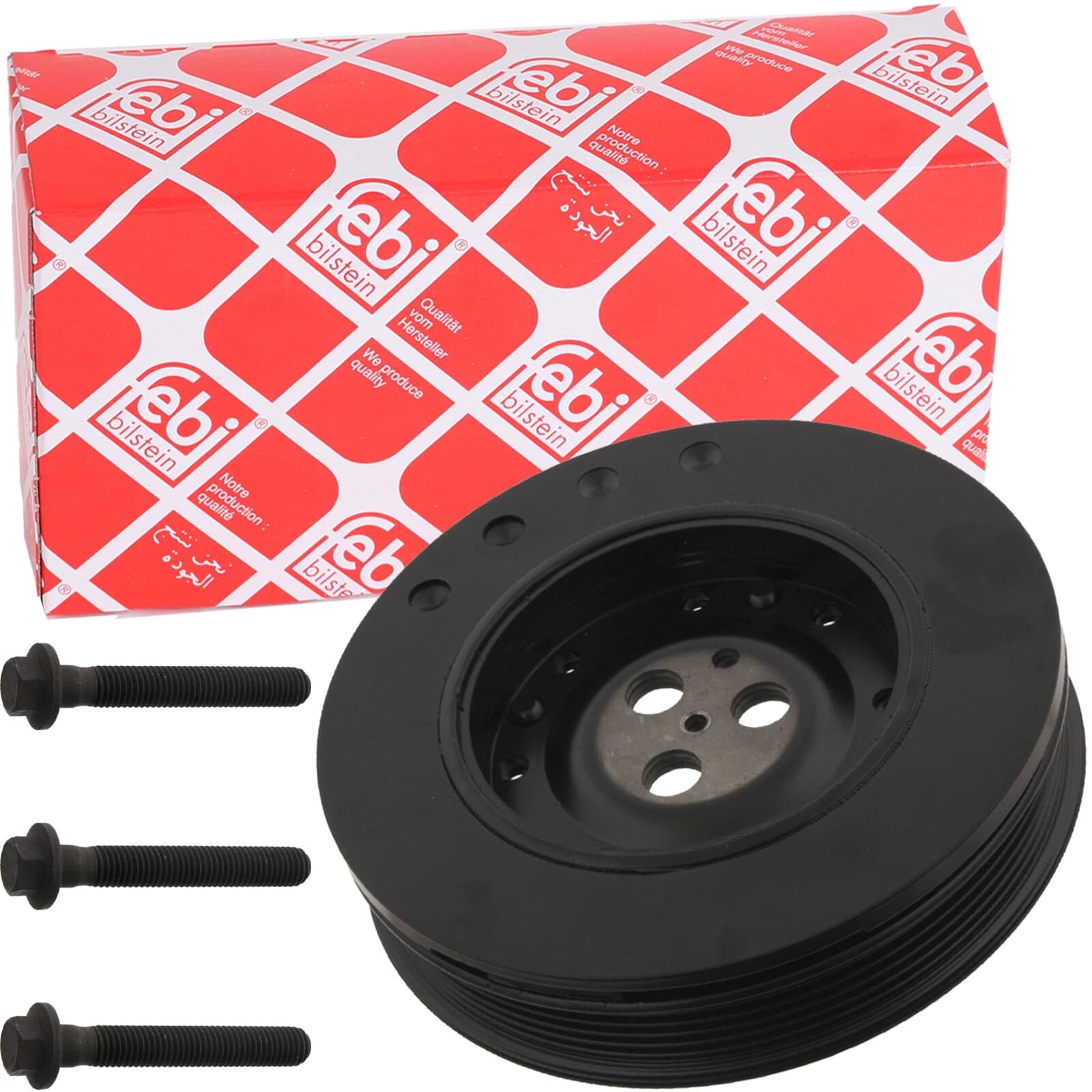 FEBI BILSTEIN 33673 Crankshaft Belt Pulley Rubber/Metal Fits Ford Mondeo Transit
