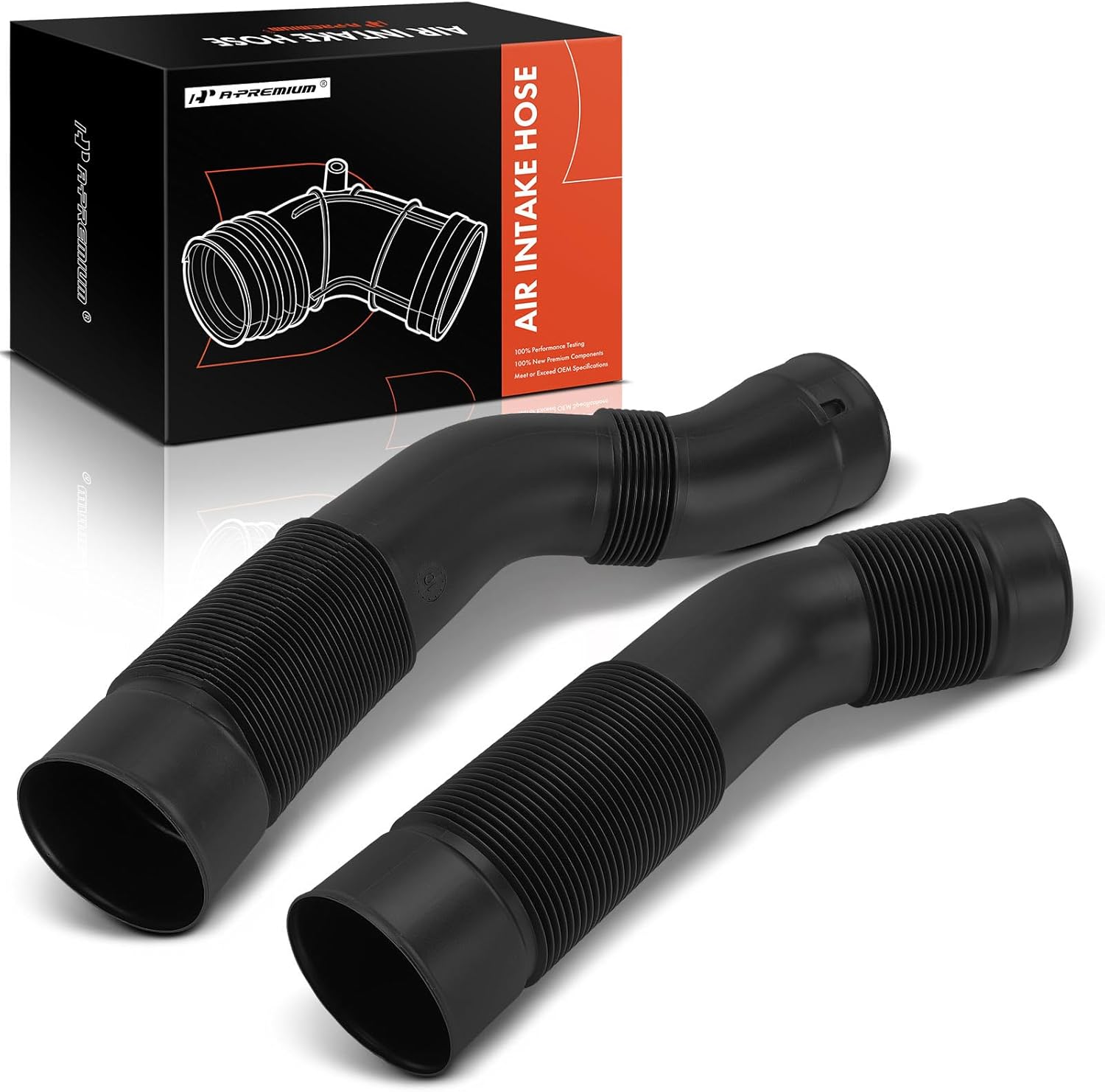 A-Premium Left and Right Engine Air Clean Intake Tube Hose Compatible with Mercedes-Benz A129 Series SL500 1994-1998, 500SL 1990-1993, 5.0L