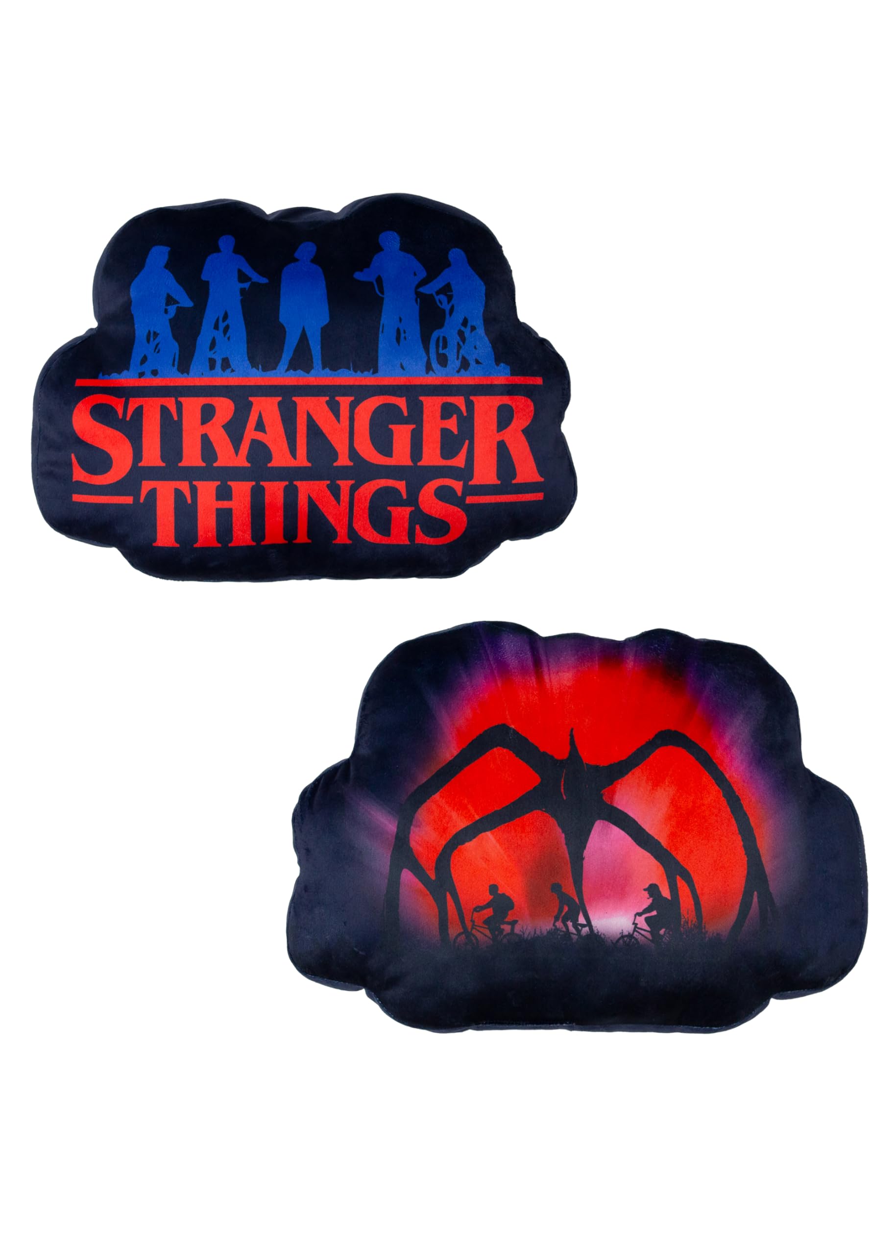 Stranger Things Character World - Cuscino con licenza ufficiale, super morbido, reversibile, 2 lati, design con fiamme, perfetto per qualsiasi camera da letto, divano o letto, 30 x 40 cm