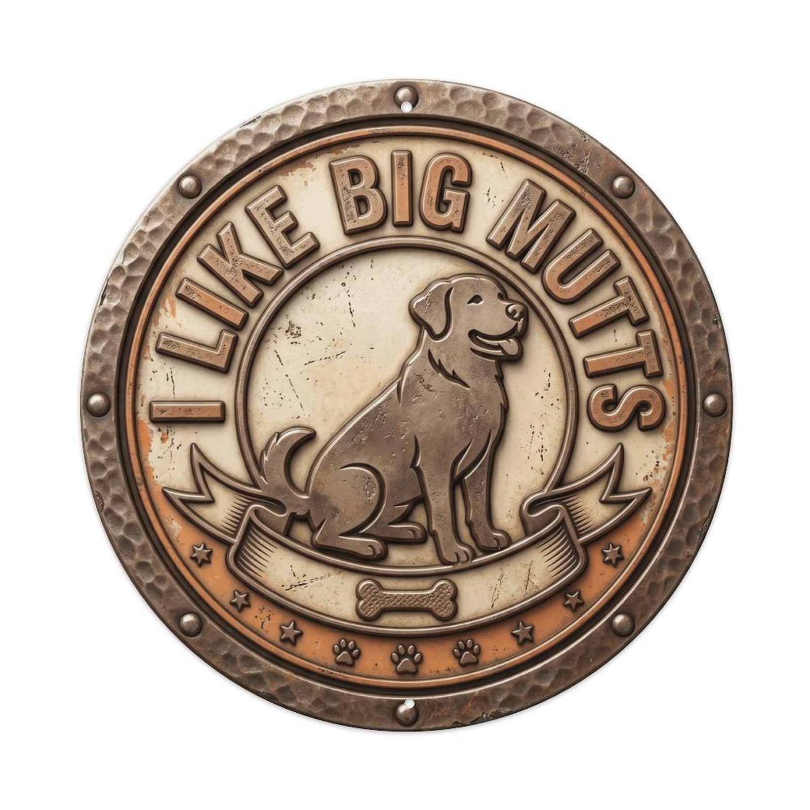 Cwbufd Vintage Style I Like Big Mutts Vintage Workshop Ornament Retro Slogans Vintage Metal Tin Sign Plaque Wall Decor For Cafe, Club Bar, Office, Garden Metal Poster 8X8inch