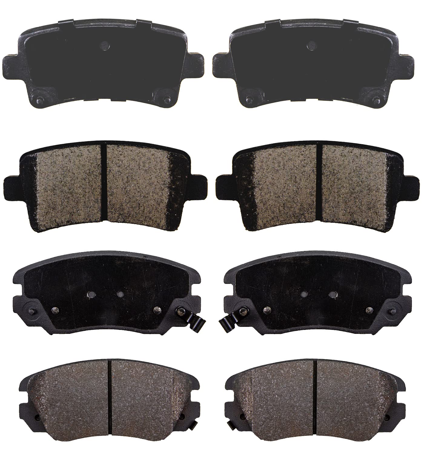 Replacement for Front and Rear Premium Ceramic Brake Pads 2013-2016 Malibu 2014-2020 Chevy Impala(D1421 D1430)