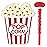Birchio Popcorn Pinatas Bundle with a Blindfold and a Bat(16.5 x 12.5 x 3.5 Inches), Perfect for Fun Kid\'s Birthday Parties, Cinema Movie Theme Party Decoration Games