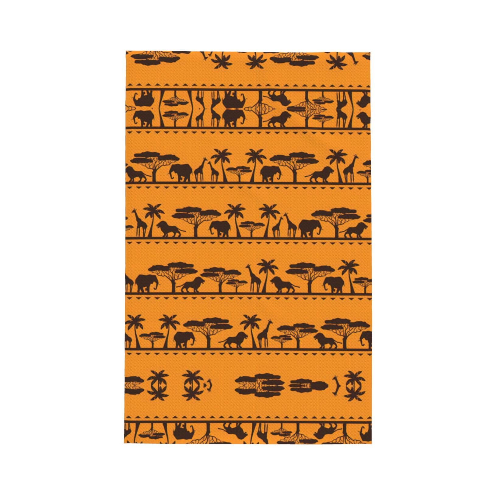 aabkjgfr Animals.. Print Waffle Kitchen Towels,Absorbent Dishcloths,Household Tableware Wipes,Multi-Functional Tea Towels
