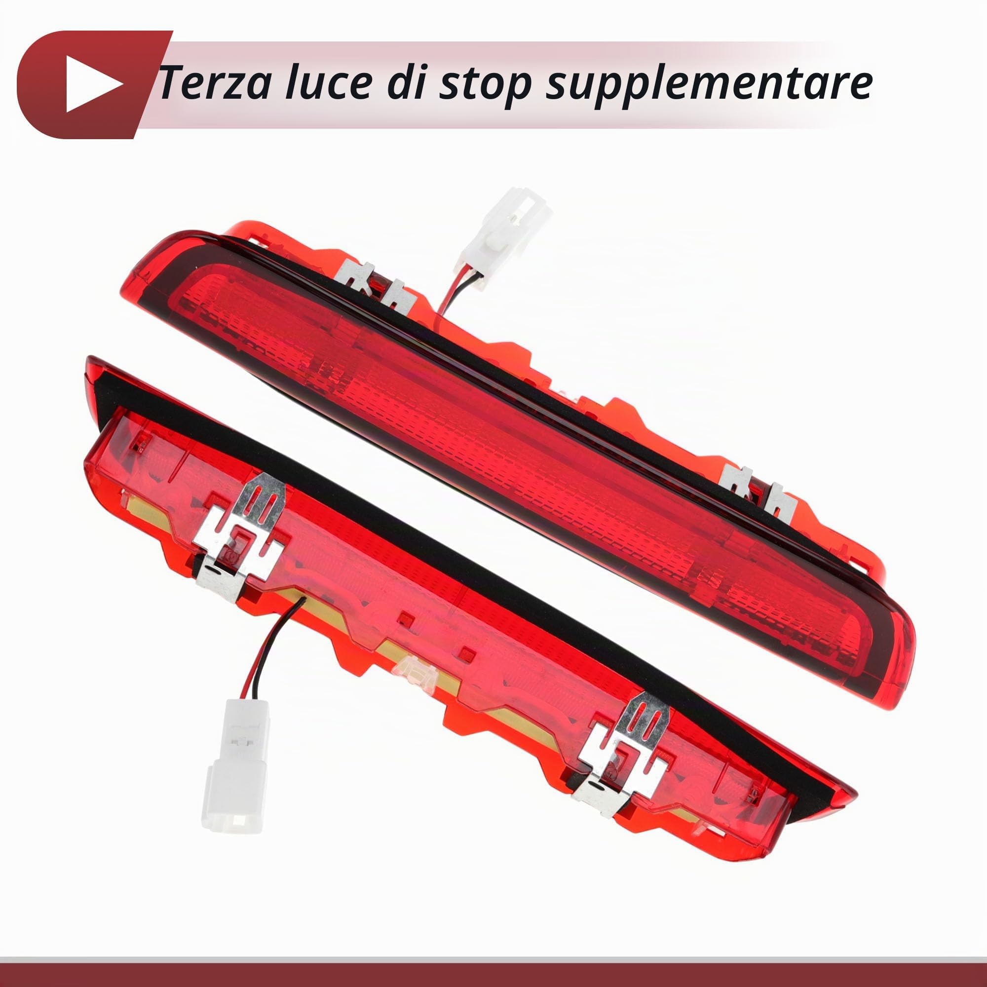 Luce Di Stop A LED Per Toyota Yaris M/K3 Hatchback 12-20 1Pc | Colore Rosso Materiale ABS OE 815700D150 Impermeabile IP67 Tensione 12V DC Plug And Play Completamente Sigillato