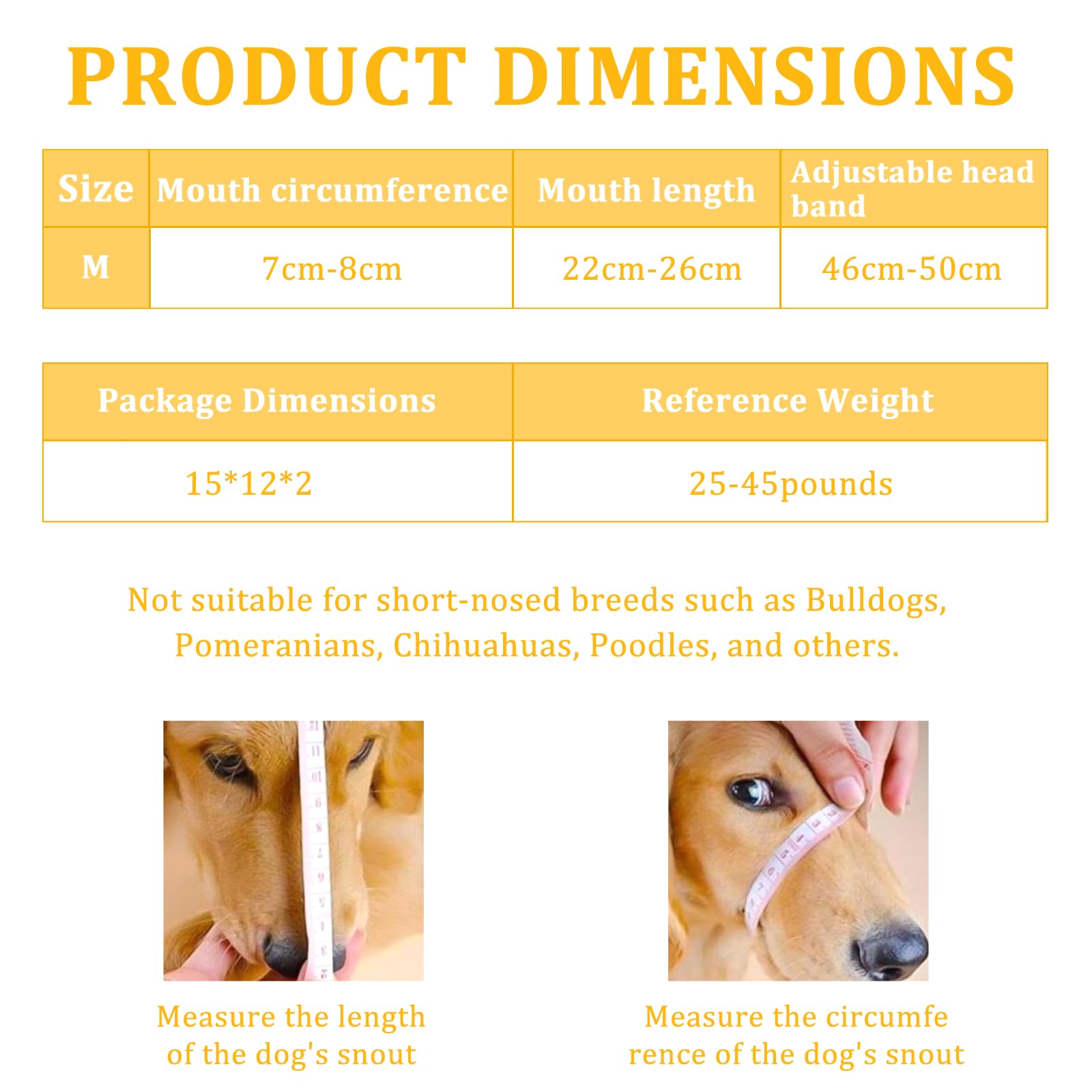 Museliere Anti Intoxication Chien (M) Muselière Chien Réglables Masque Respirant pour Animaux Prévenir L'ingestion Accidentelle pour Attraper Les Morsures Les Lécher La Mastication