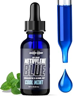 The Hodge Twins Damn Good Methylene Blue Drops – Pharmaceutical-Grade Energy Support Methylene Blue Supplement – Refreshing Potent Blue Drops for Men & Women - Cool Mint Flavoured