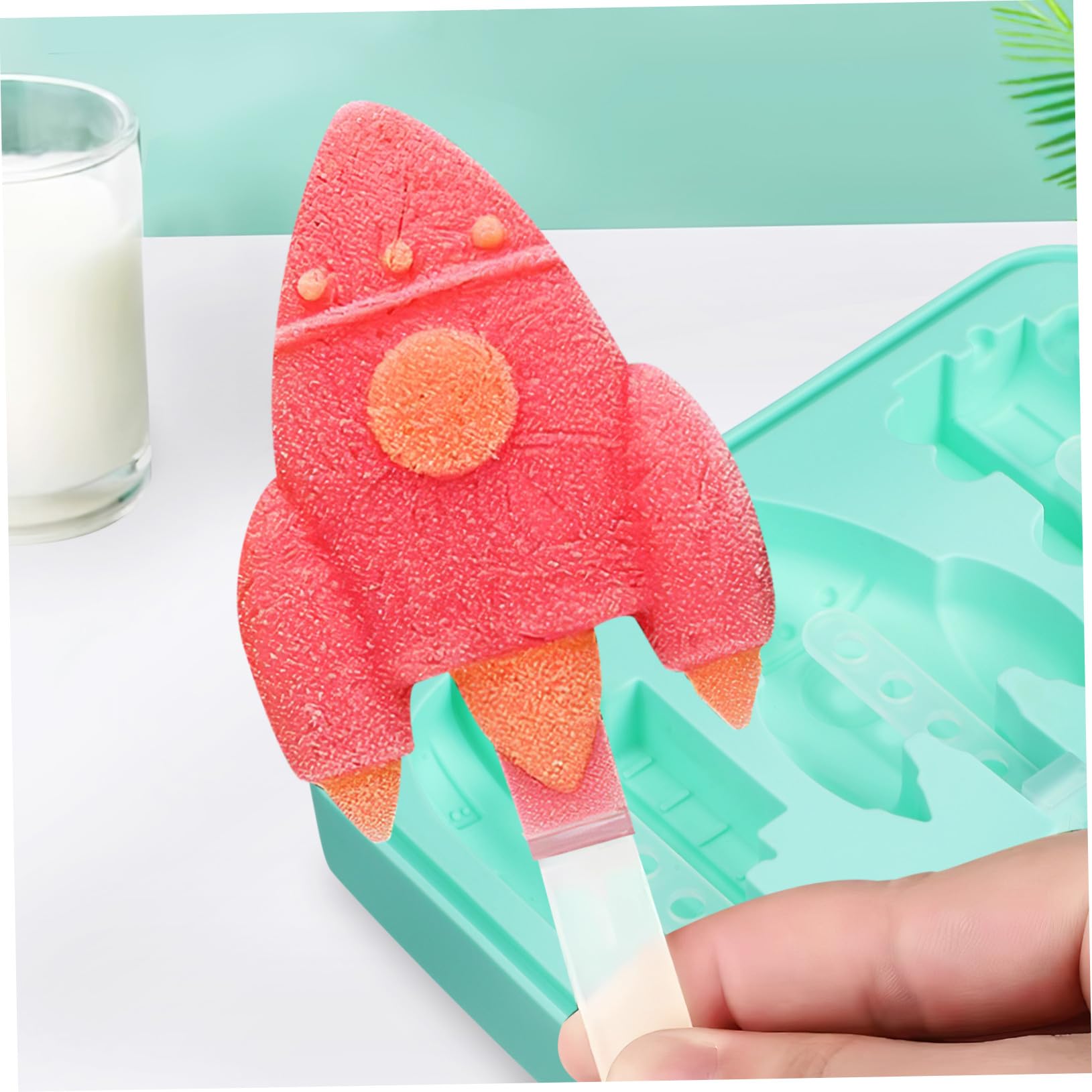 Moule à Glace Réutilisable Moule à Mini-glace Créatif Soi-même 2pcs avec Couvercle en Silicone pour Fête Cuisine Maison