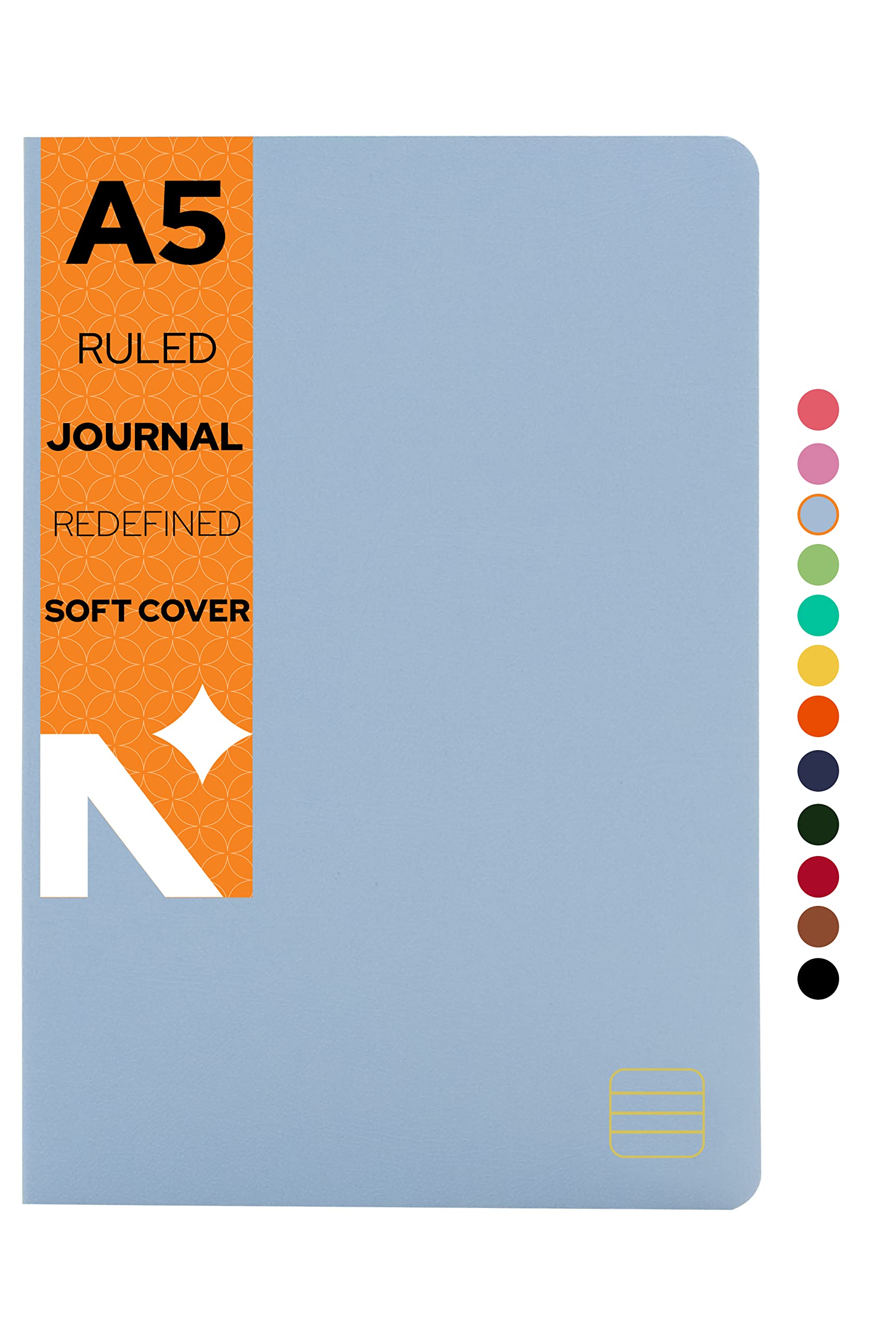 NEORAH - A5 Ruled Notebook Soft Cover | Journal Refill | Ruled Journal | 110 GSM | 160 Pages (Size 21 cm x 14.8 cm) Planner Journaling Writing Note Taking Diary, Travellers Journal -LIGHT BLUE