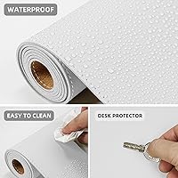 Vista 4 de Leather Desk Protector, 47in*23.7in Large Mat with Natural Cork & PU Leather, Mouse Pad, Non-Slip Office Mat, Waterproof Writing Pad for Office and