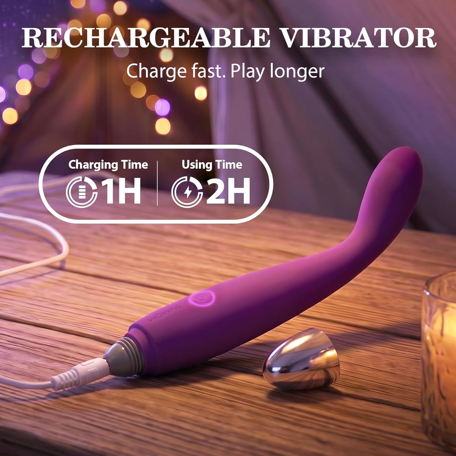 Svakom Vibromasseur en Silicone Stimulateur Point G Sextoys Appareil de Massage sur Visage pour Débutants (Violet)