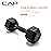 CAP Barbell 12 LB Rubber Coated Hex Dumbbell Hand Weight - Single | Black Handle