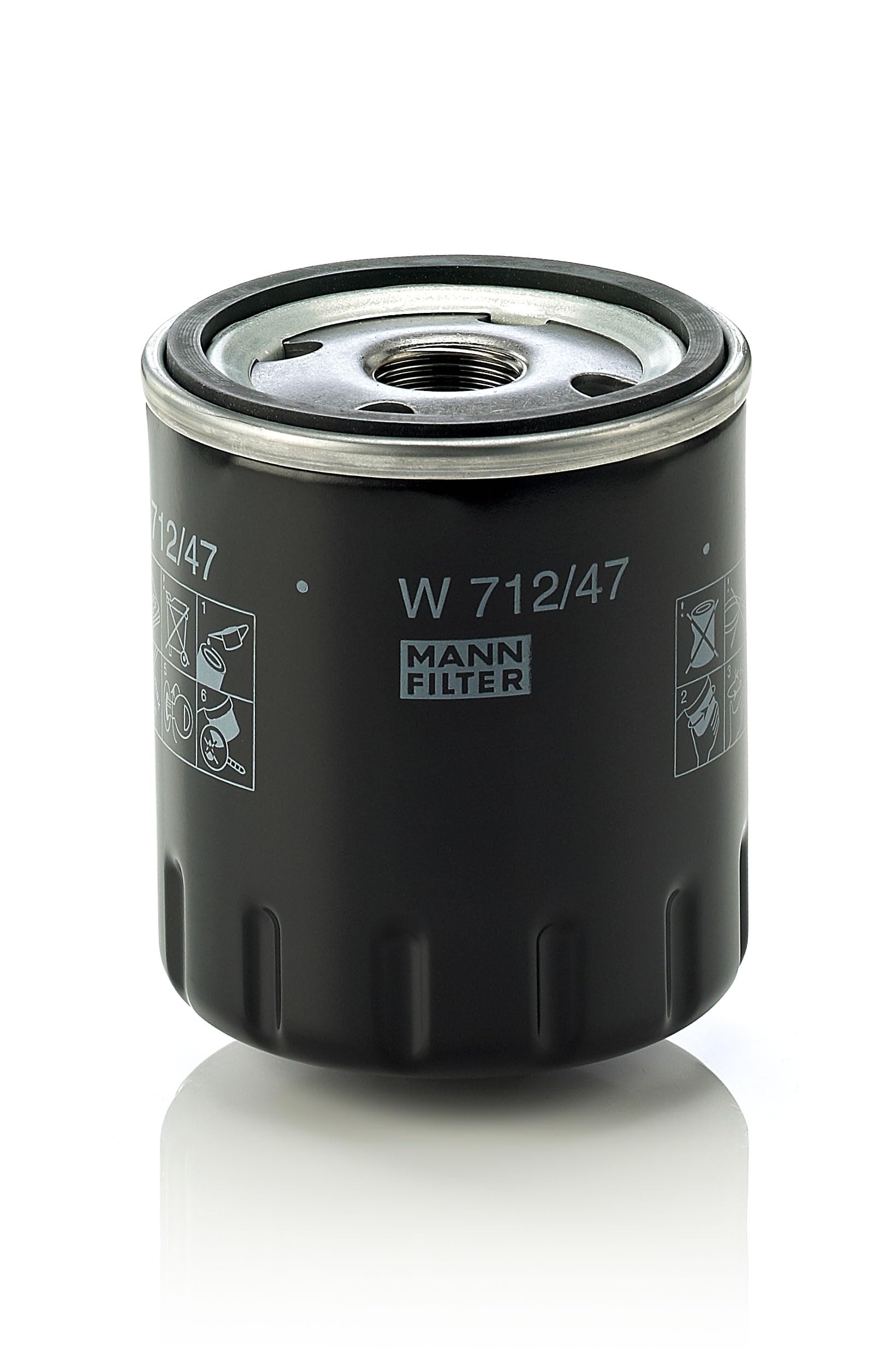 Oil filter Spin-on Filter W 712/47 MANN-FILTER for RENAULT ALPINE