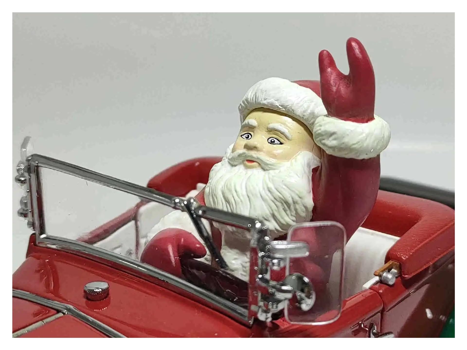Replica Treno Regalo Del Giocattolo Modello Auto Statica Metallo Limitato Di Simulazione Lega D'epoca 1 24 Babbo Natale 1931
