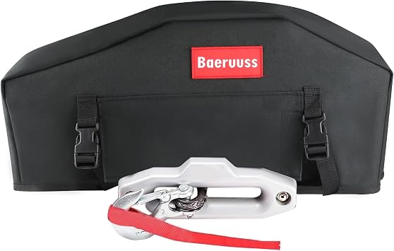 Waterproof 600D Winch Cover for Warn Smittybilt Badlands, 8000-13500 lb