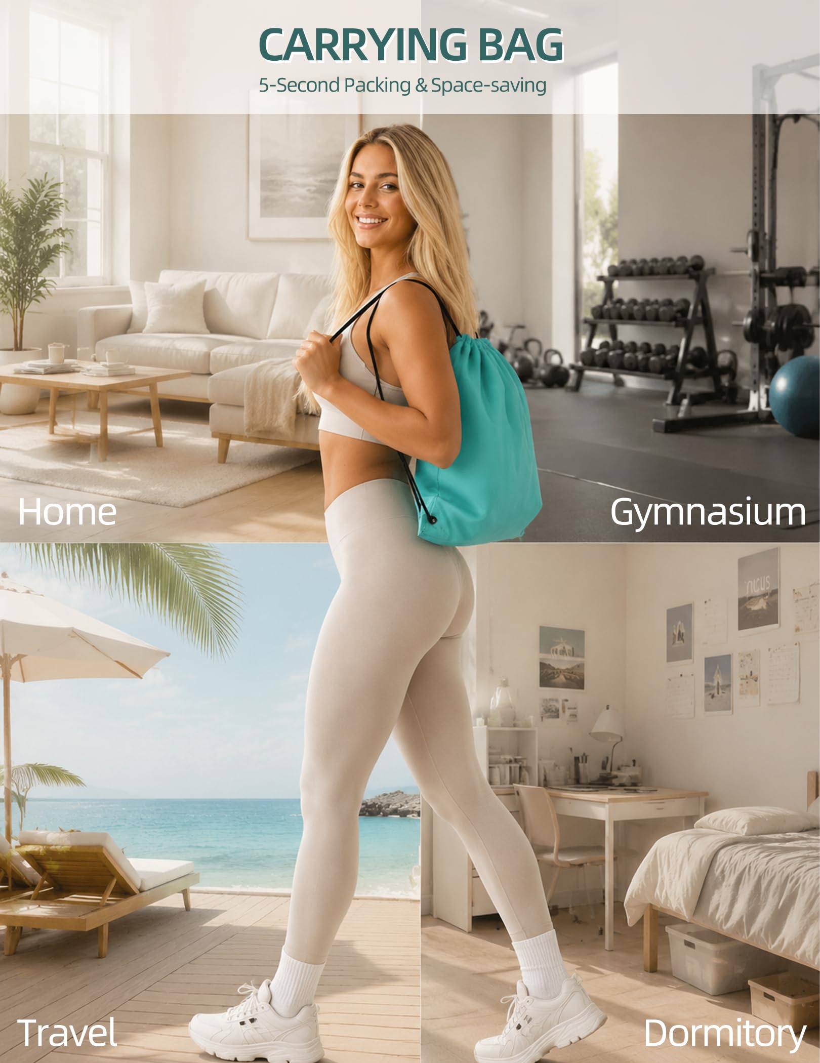 Zestaw pilates Essentials dla kobiet, zestaw do pilatesu do ćwiczeń domowych z pierścieniem do pilatesu, mini piłką, opaską oporową, paskiem do jogi, skarpetkami, torbą, sprzętem do pilatesu dla