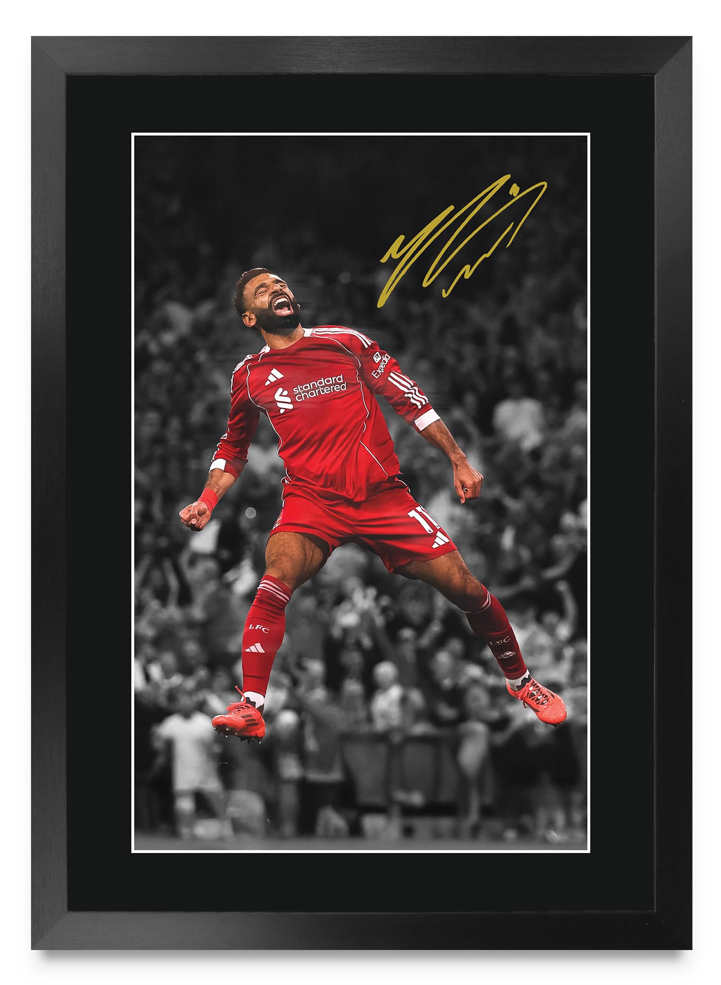 HWC Trading Mo Salah Gifts Printed Signed Autograph Picture for Football Fans and Supporters (ID-000070) - A3 Framed — image 1