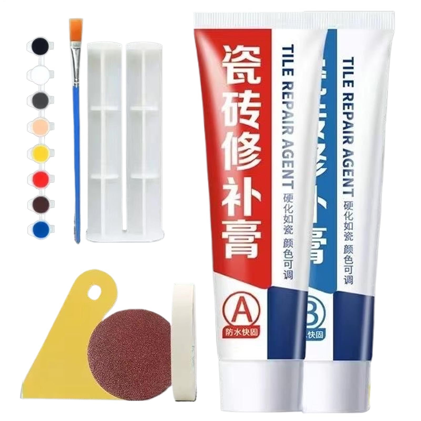 Tile Glue for Floor | Floor Crack Glue - Fast-Drying Marble Repair Adhesive | for Kitchen Shower Ceiling Basement Tile Ceramic Marble Concrete Roof Bathroom
