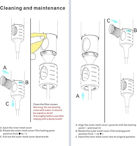 Miniatura 9 de FYB Secador de pelo de secado rápido, secador de pelo iónico, velocidad de viento suave, adecuado para todo tipo de cabello (blanco)