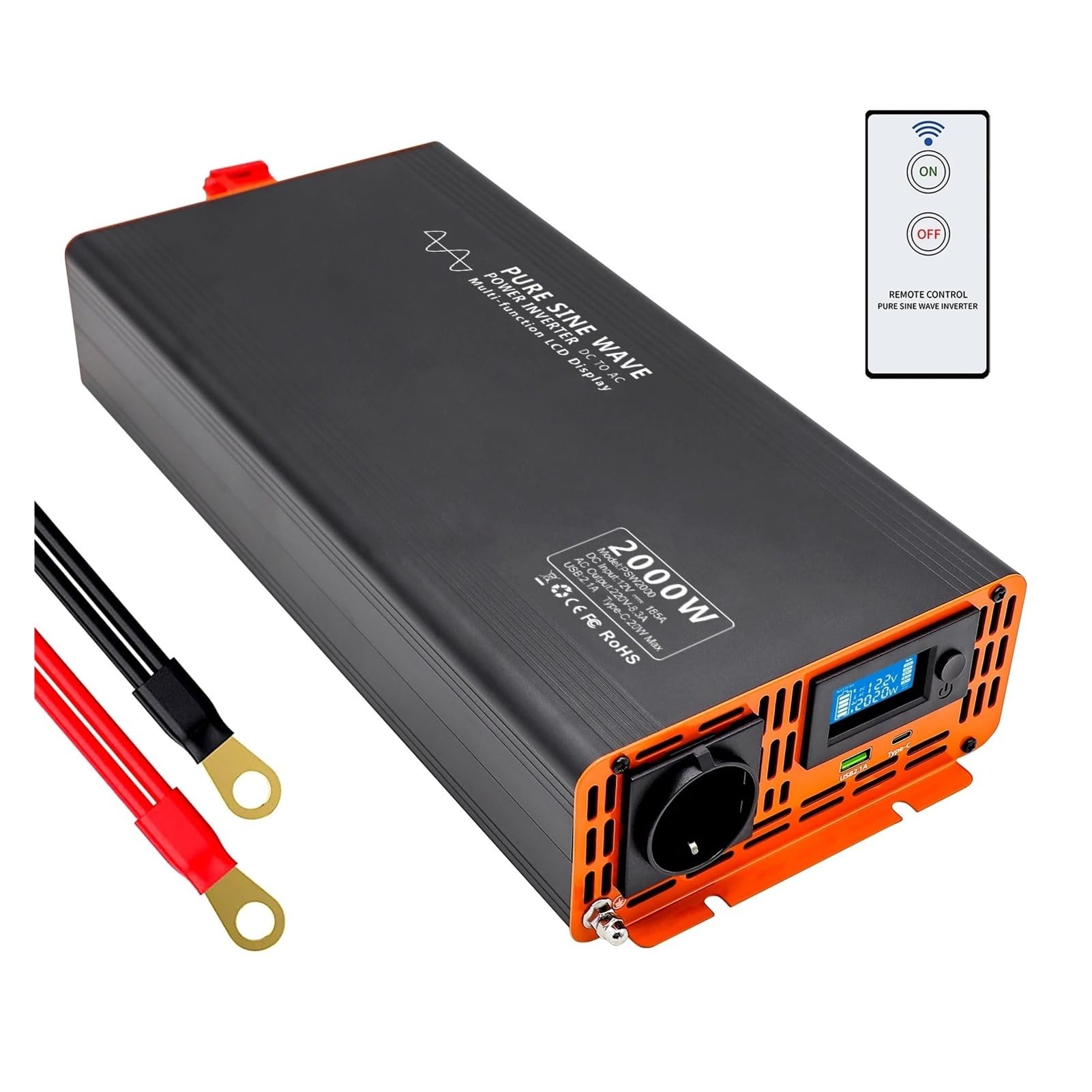 Invertitore Tensione Per PSW Serie Invertitore A Onda Sinusoidale Pura 4000W DC 12V ~ 60V A AC 220V Invertitore Di Potenza Potenza Continua 2000W Invertitore Solare Convertitore Potenza(DC48V 2000W)