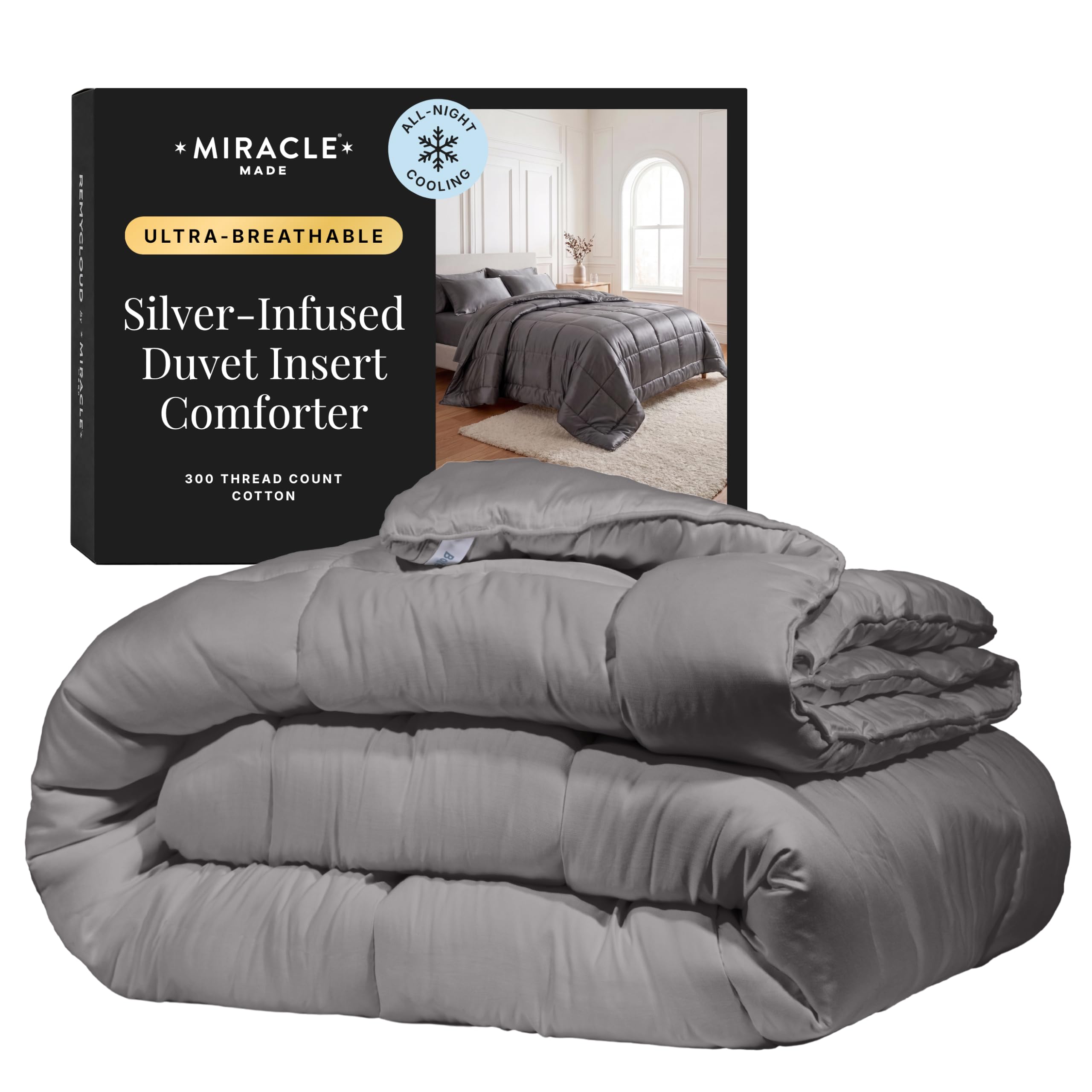 Miracle Made All-Season Duvet Insert Comforter Stone