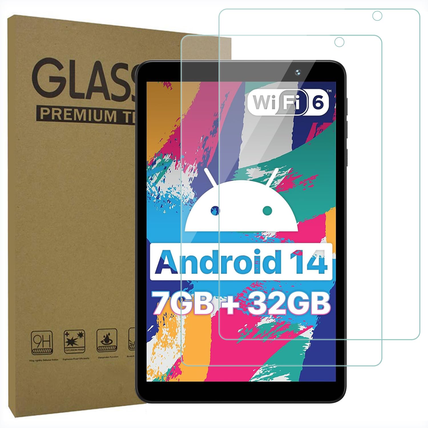 Pack of 2 Tempered Glass Screen Protector for Umidigi G1 Tab Mini 8 Inch Tablet, Tempered Glass Screen Protector for Umidigi G1 Tab Mini 8 Inch Tablet, 9H Hardness/Anti-Scratch