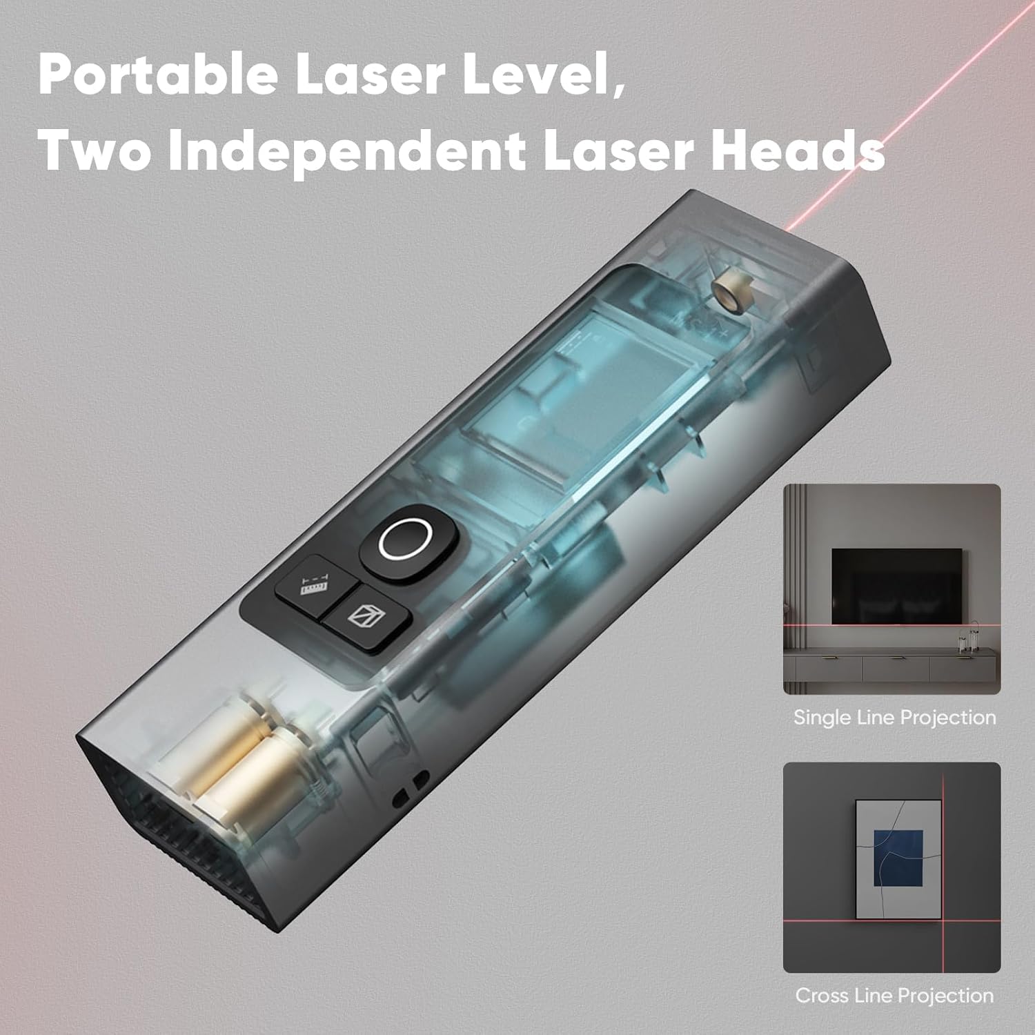 Laser Measure - 165 FT Laser Distance Meters with 1.4" LCD, Type-C Rechargeable Laser Measuring Tool- Area/Volume/Pythagorean for Construction, Tiling, DIY