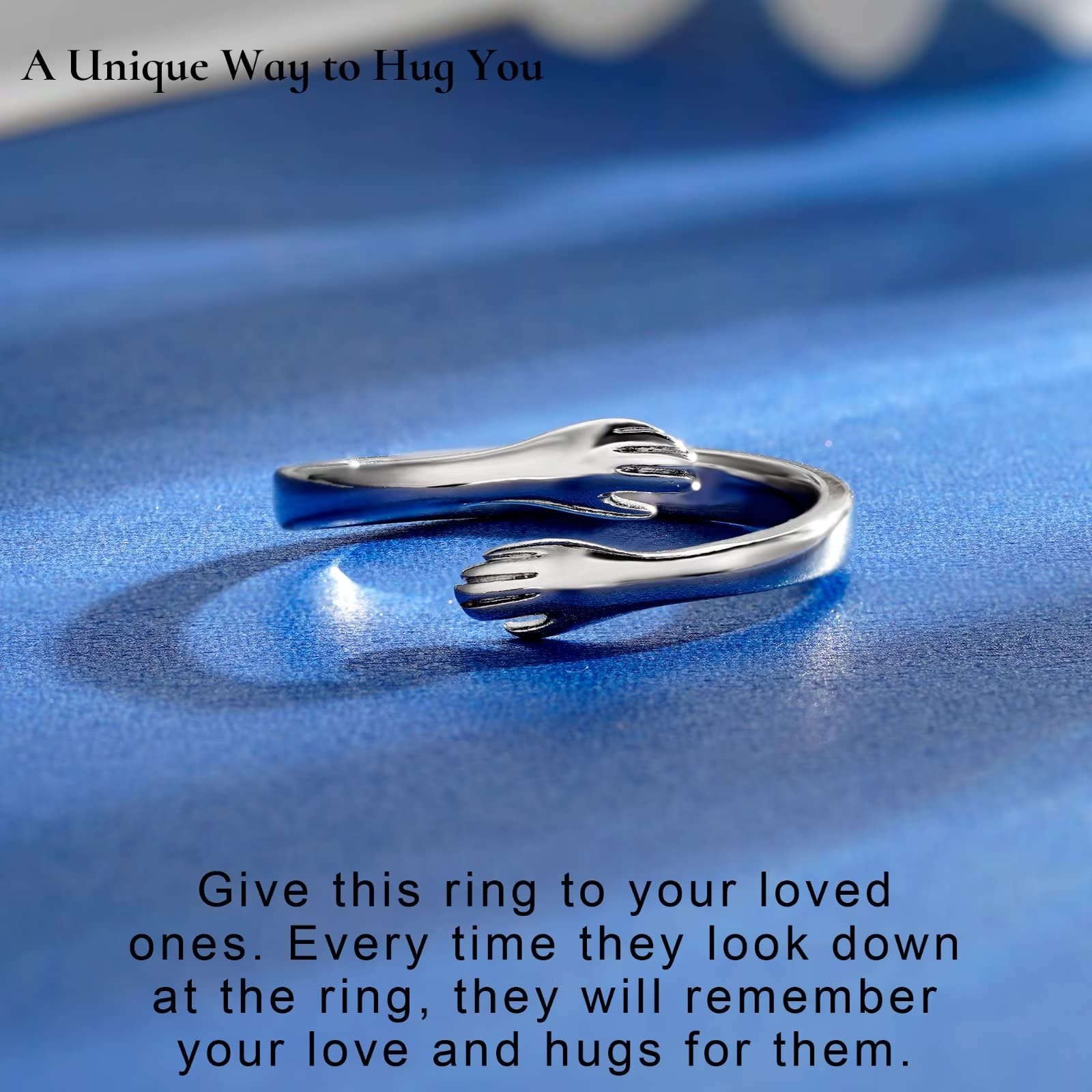 Yesteel Anello in argento Sterling S925 per donne, adolescenti, ragazze, anello regolabile, gioiello per festa della mamma, regalo di compleanno per figlie, mamma, sorella, moglie, amici, nonna