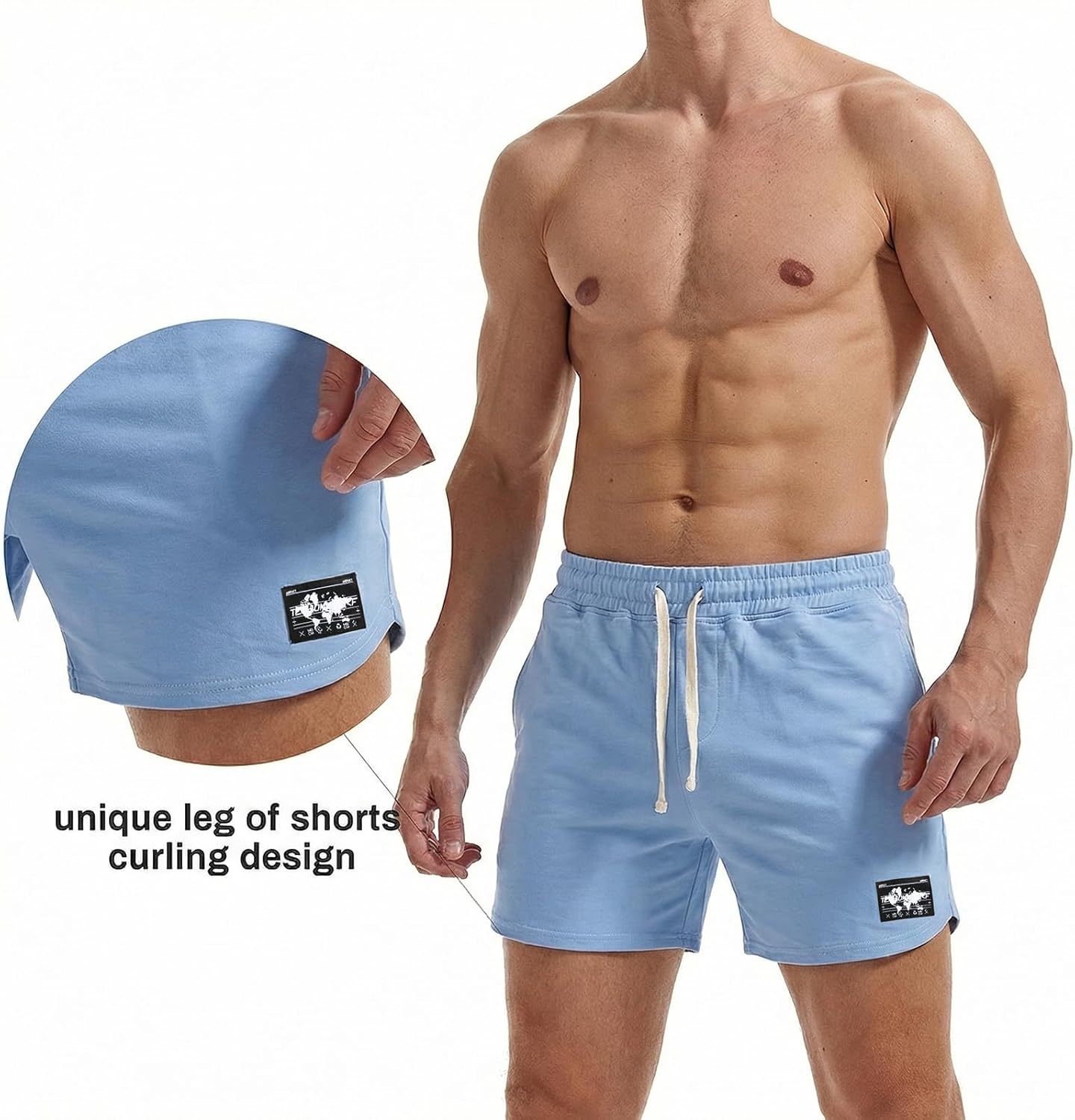 AIMPACT Men's Athletic Shorts Bodybuilding Workout Cotton Gym Shorts with Pockets