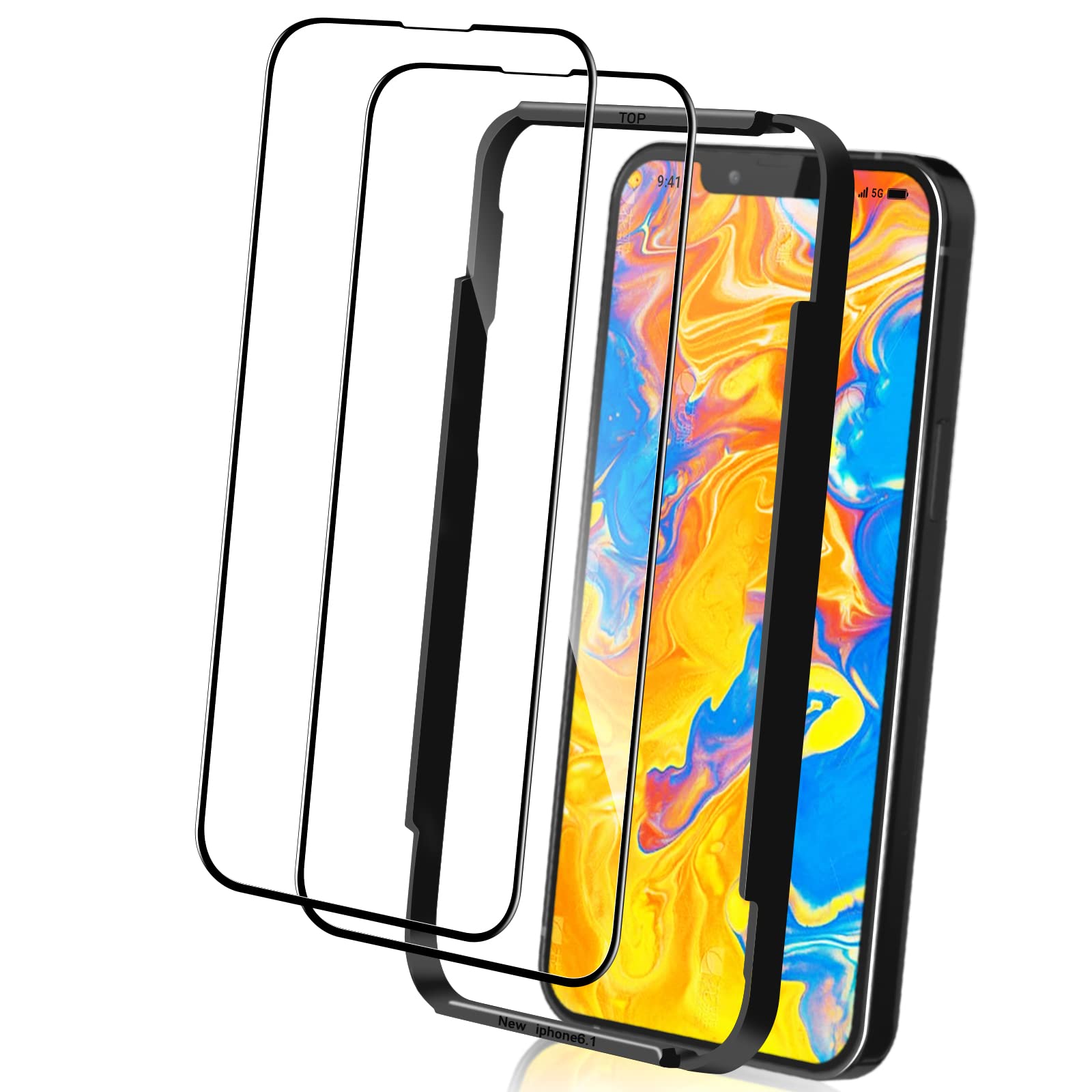 Amazon | iPhone 14 /iPhone 13/iPhone 13 Pro 用 ガラスフィルム 縁が 