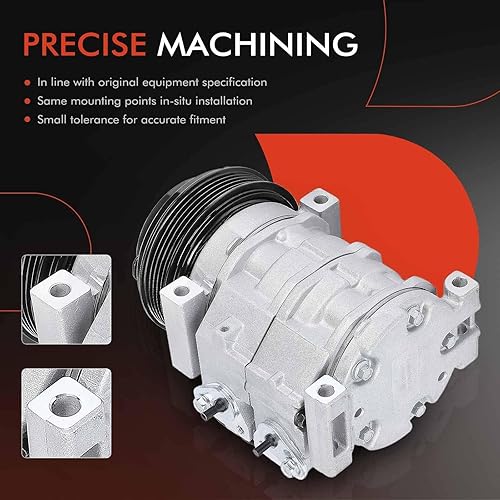 Miniatura 5 de A-Premium Compresor de aire acondicionado con embrague compatible con Suzuki Aerio 2.0L 2.3L 2002-2007