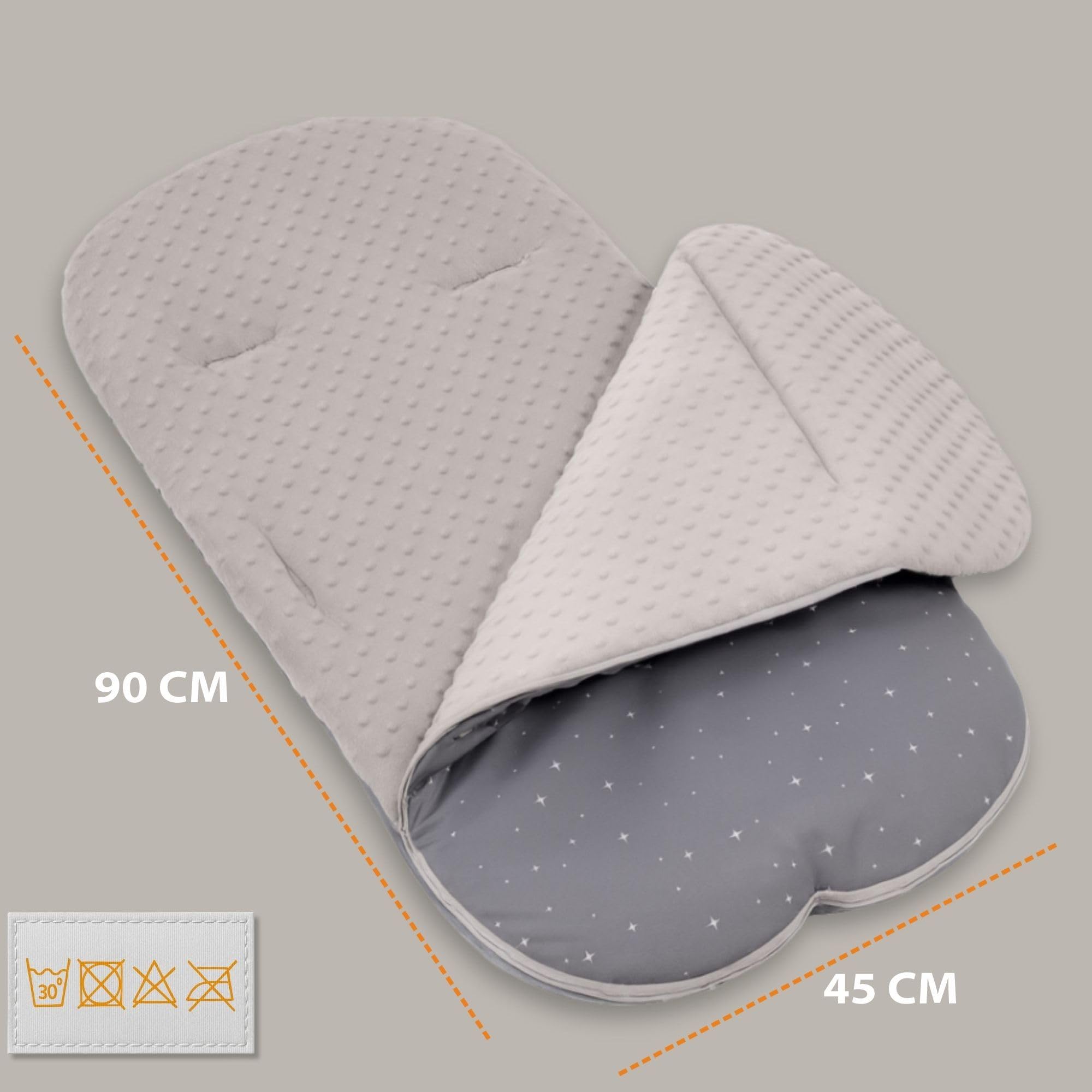 Voetenzak Kinderwagen en Buggy voor de Winter 90x45 cm - Winter Voetenzak Warme Inleg Omslagdeken Baby Accessoire warm Minky Oeko-Tex certificaat Grijs Voetenzak Kinderwagen en Buggy voor de Winter 90x45 cm - Winter Voetenzak Warme Inleg Omslagdeken Baby Accessoire warm Minky Oeko-Tex certificaat Grijs