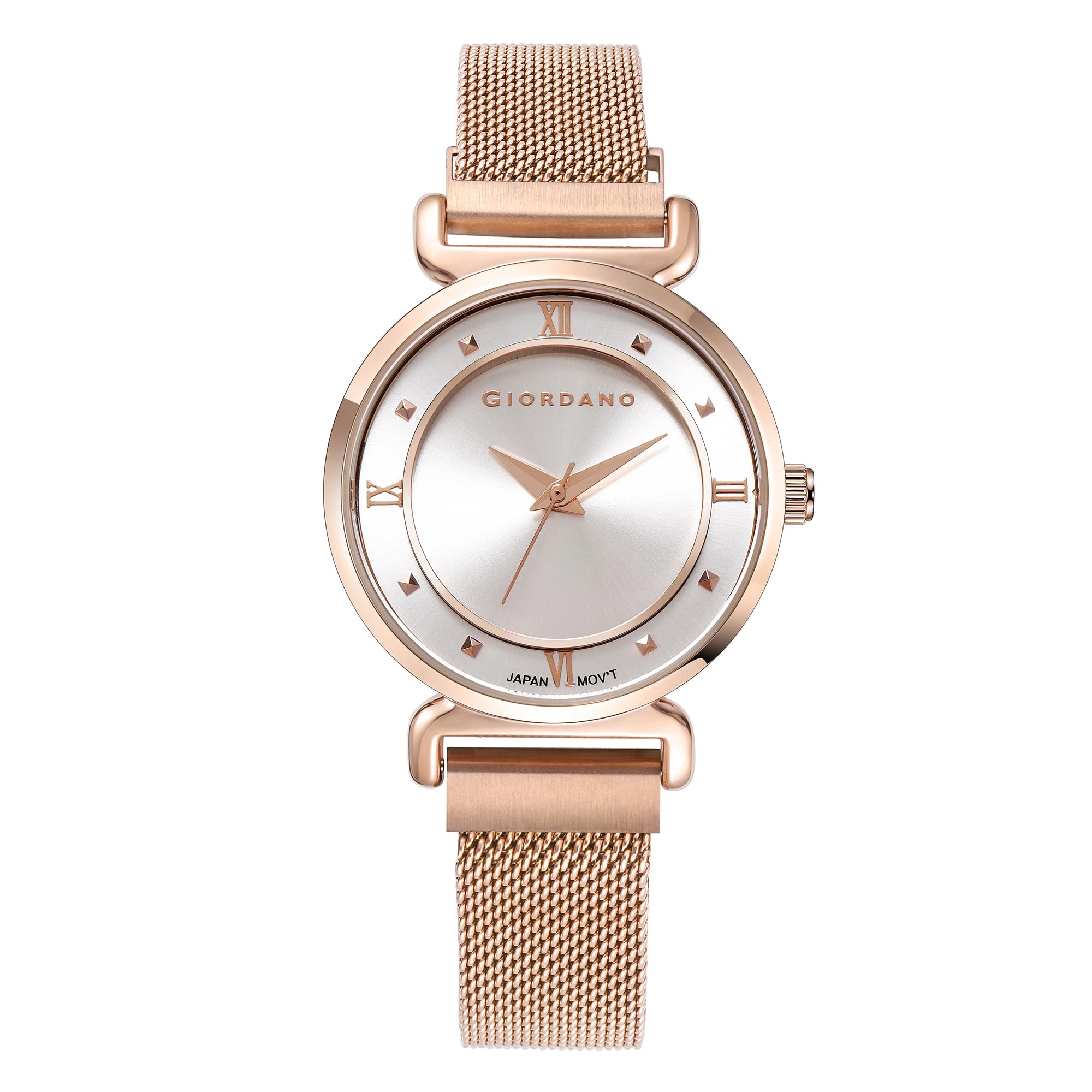 Giordano Analog Stylish Watch for Women Water Resistant Fashion Round Shape with 3 Hand Mechanism Wrist Watch for Girls & Ladies to Compliment Your Look/Ideal Gift for Female - GZ-60062 (B0C74DTT65) Amazon Price History, Amazon Price Tracker