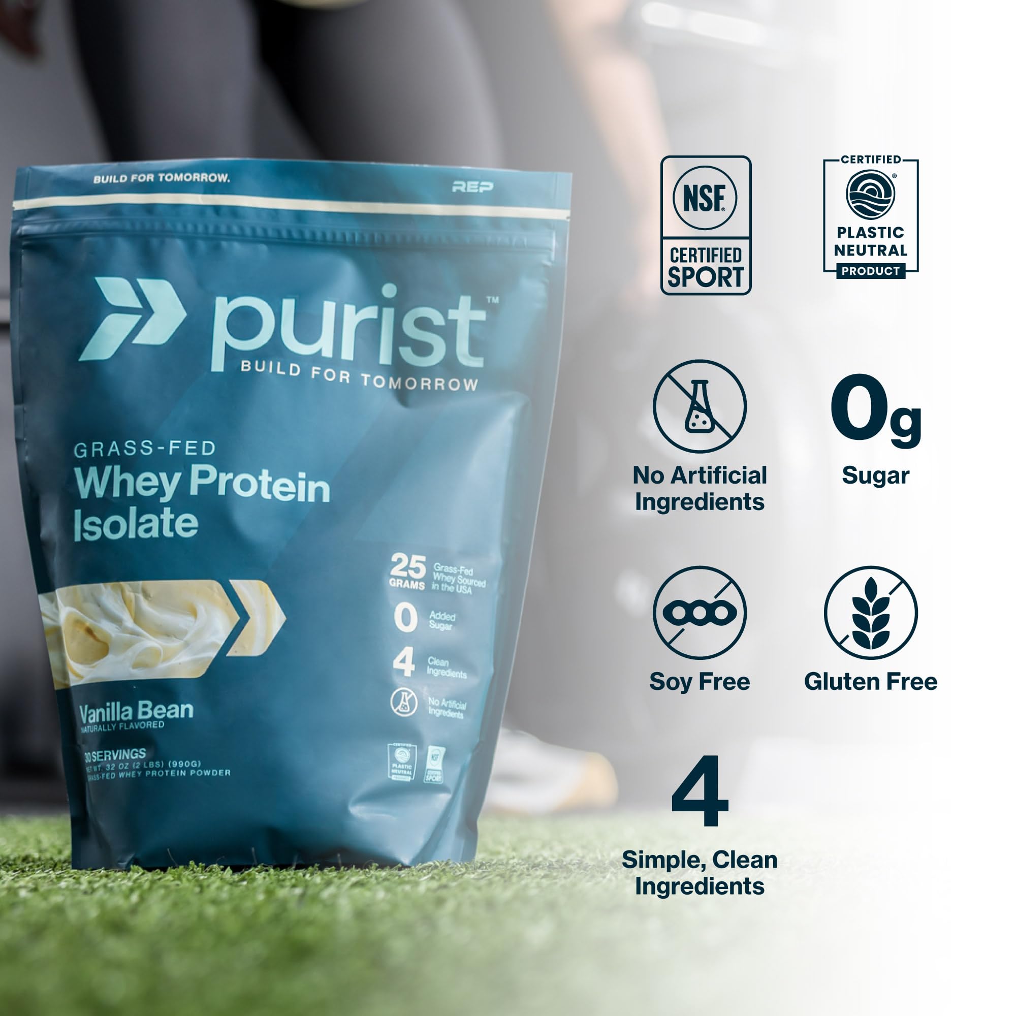 PURIST Whey Protein Isolate - 100% Grass-Fed, Sugar Free - 2 lb — Amazon image 5