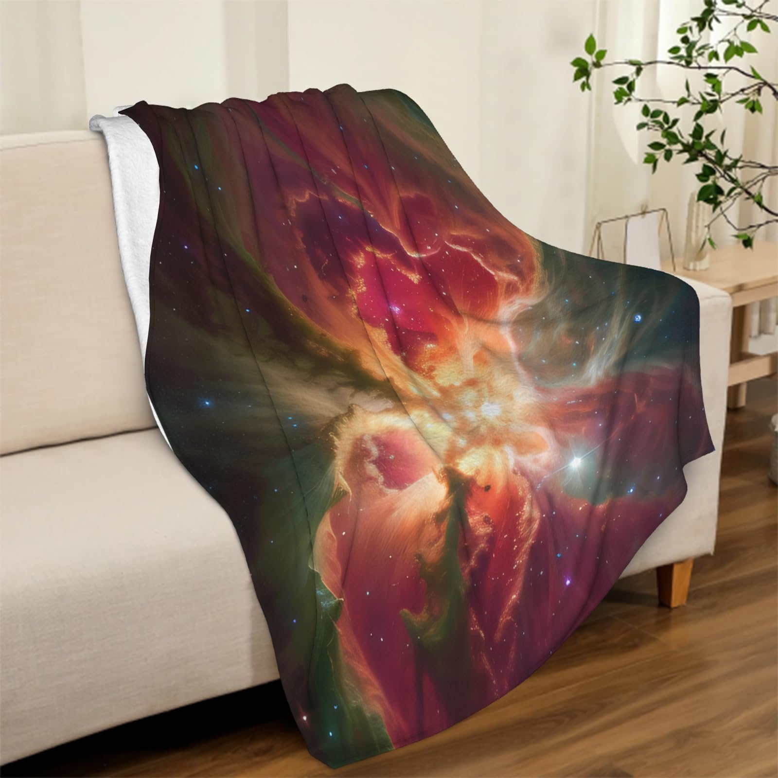 Manta de Franela Galaxia 180x200 cm Manta de Franela de Microfibra Estrellado Manta de Felpa Suave para Sofá Cama Manta Polar Invierno Gruesa y Esponjosa Caliente