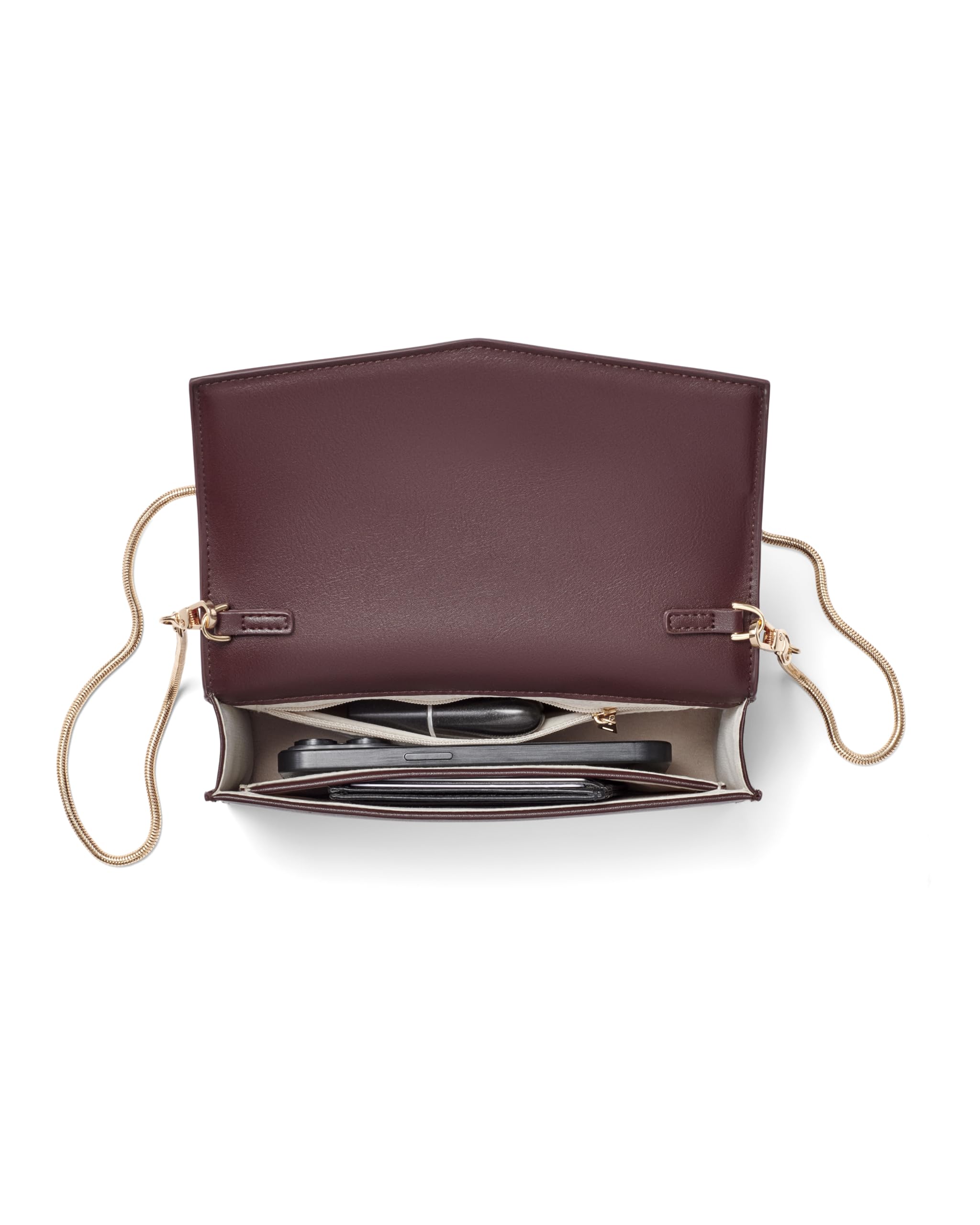 Expatrié Kleine Handtasche Damen - Camille - Clutch aus veganem Kunstleder - Abendtasche mit abnehmbarer Kette - Ideal für Hochzeit, Abschlussball, Party, Dinner